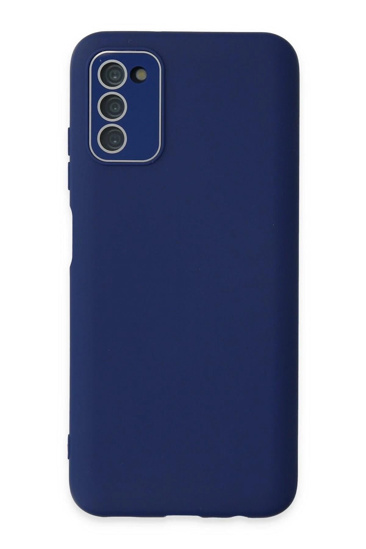 Mey İthalat®  Samsung Galaxy A03S Kılıf Lansman Glass Kapak - Sky Blue