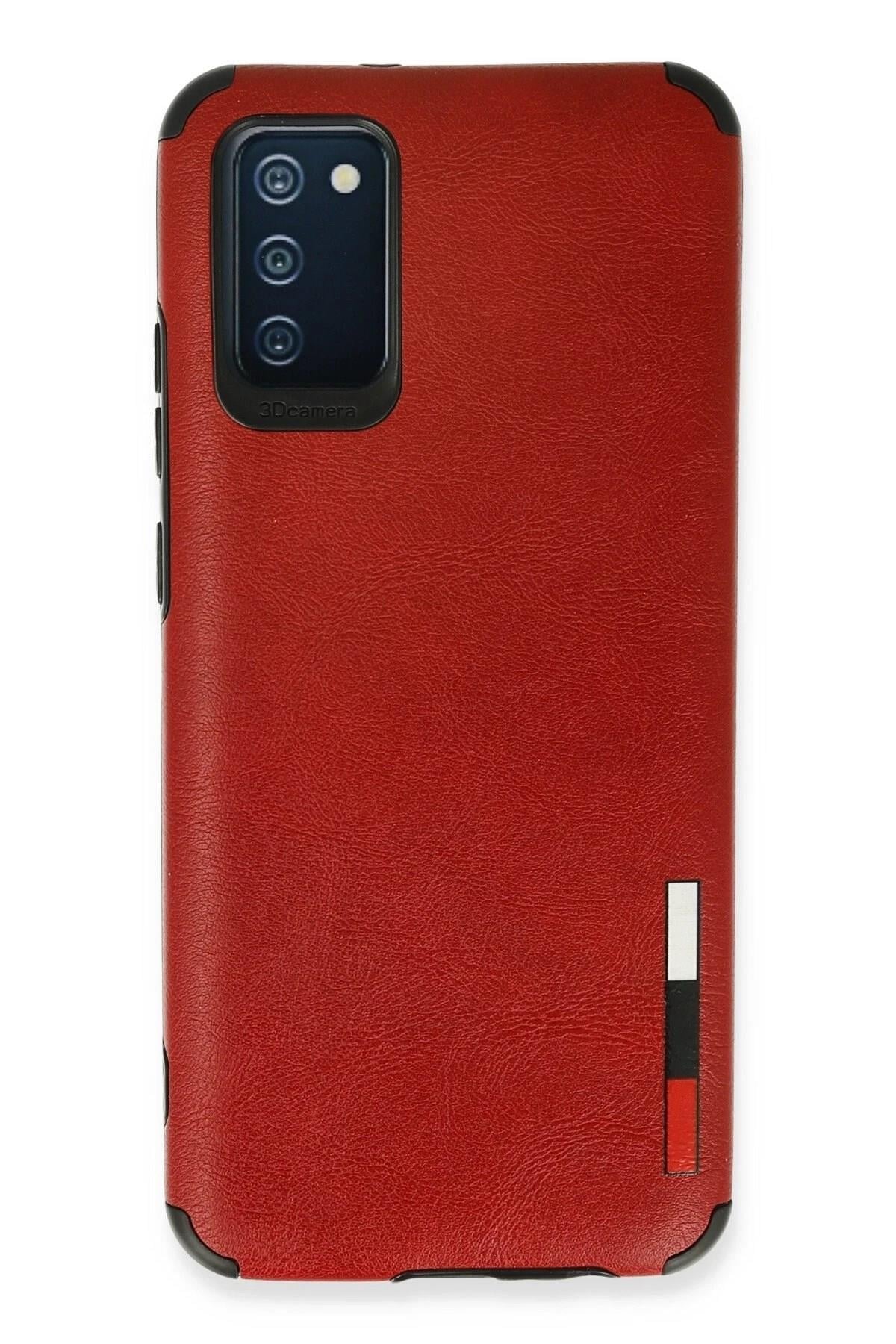 Mey İthalat®  Samsung Galaxy A03S Kılıf Loop Deri Silikon - Kırmızı