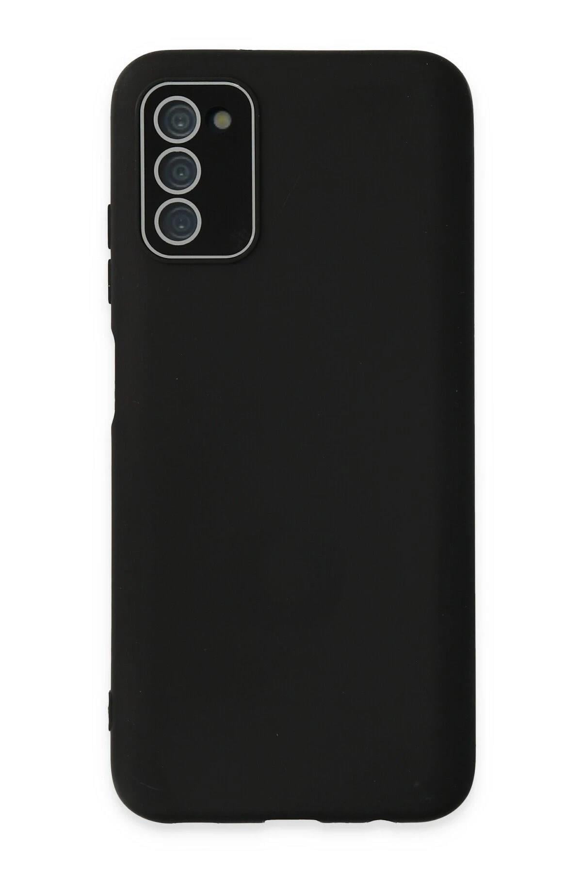 Mey İthalat®  Samsung Galaxy A03S Kılıf Lansman Glass Kapak - Siyah