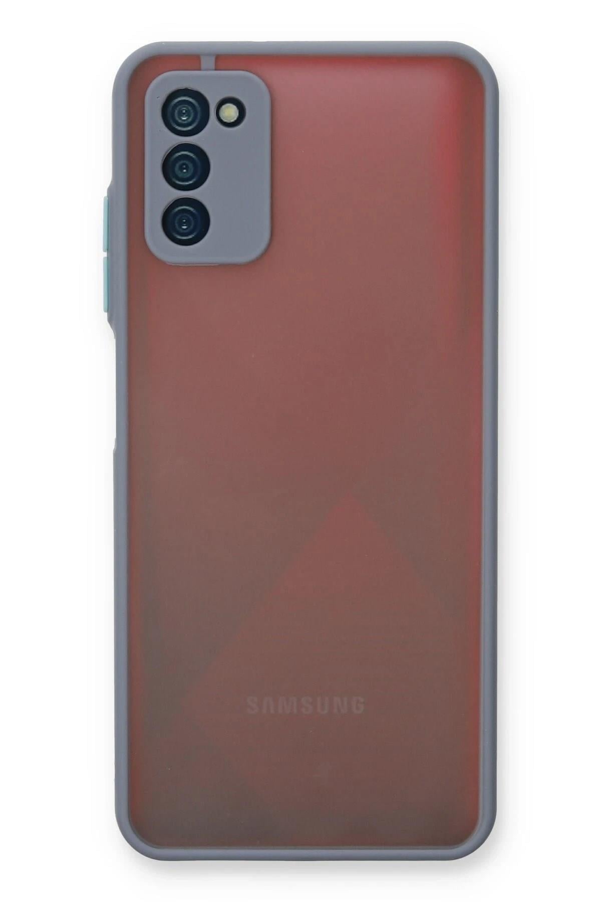 Mey İthalat®  Samsung Galaxy A03S Kılıf Montreal Silikon Kapak - Gri