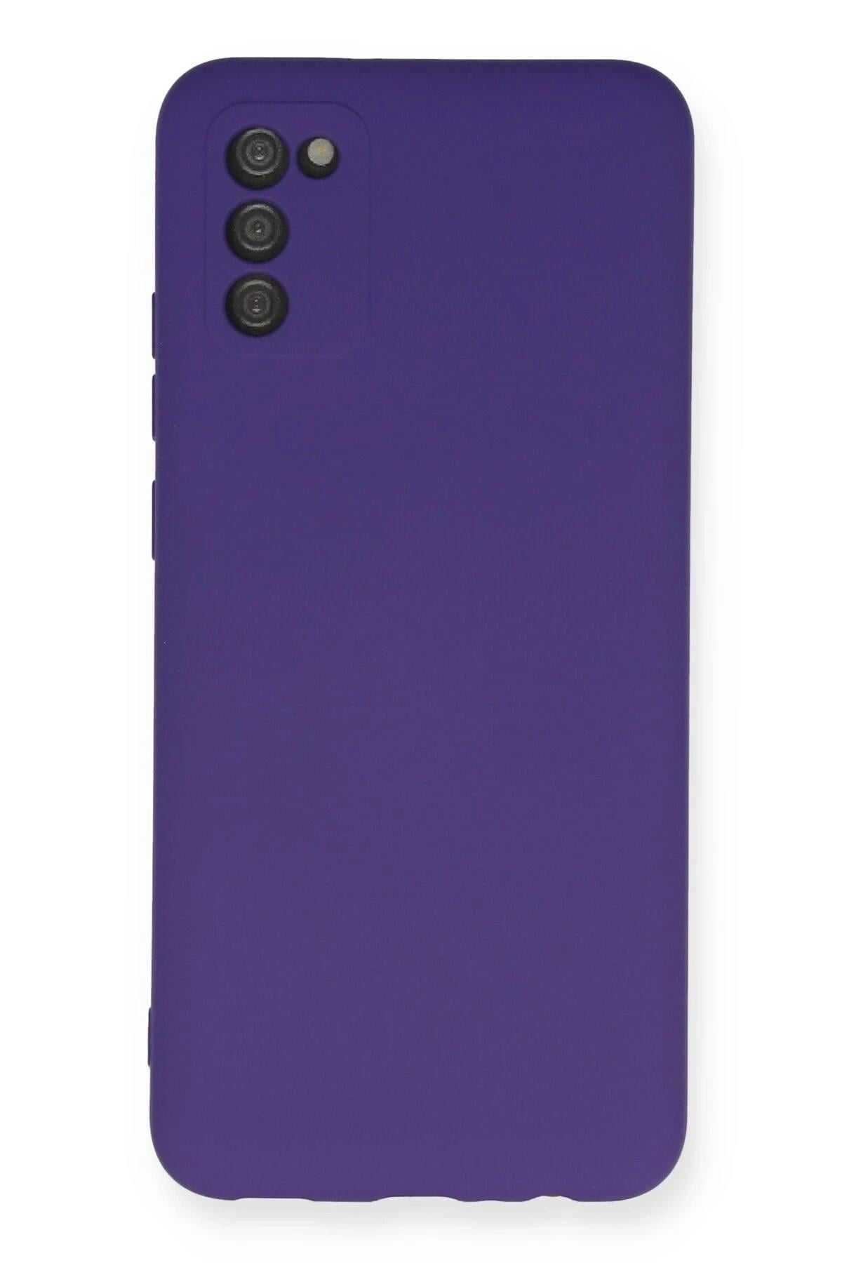 Mey İthalat®  Samsung Galaxy A03S Kılıf Nano içi Kadife Silikon - Mor