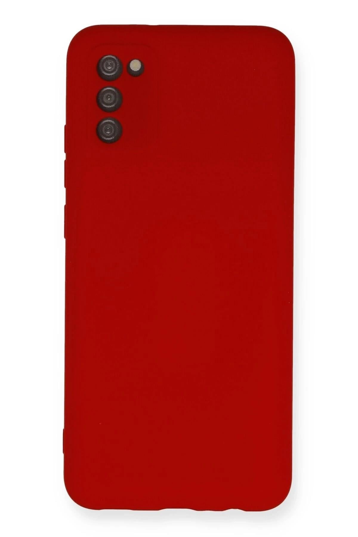 Mey İthalat®  Samsung Galaxy A03S Kılıf Nano içi Kadife Silikon - Kırmızı