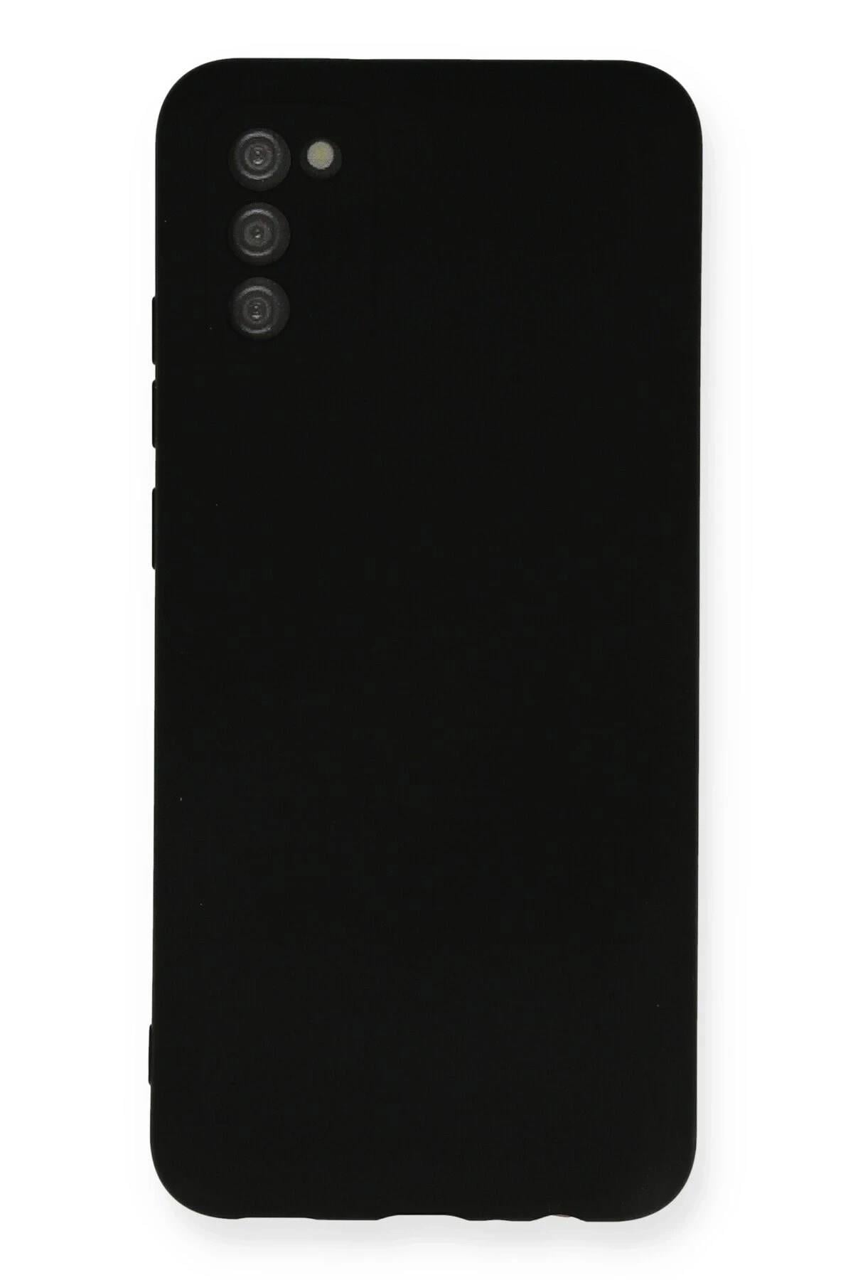Mey İthalat®  Samsung Galaxy A03S Kılıf Nano içi Kadife Silikon - Siyah