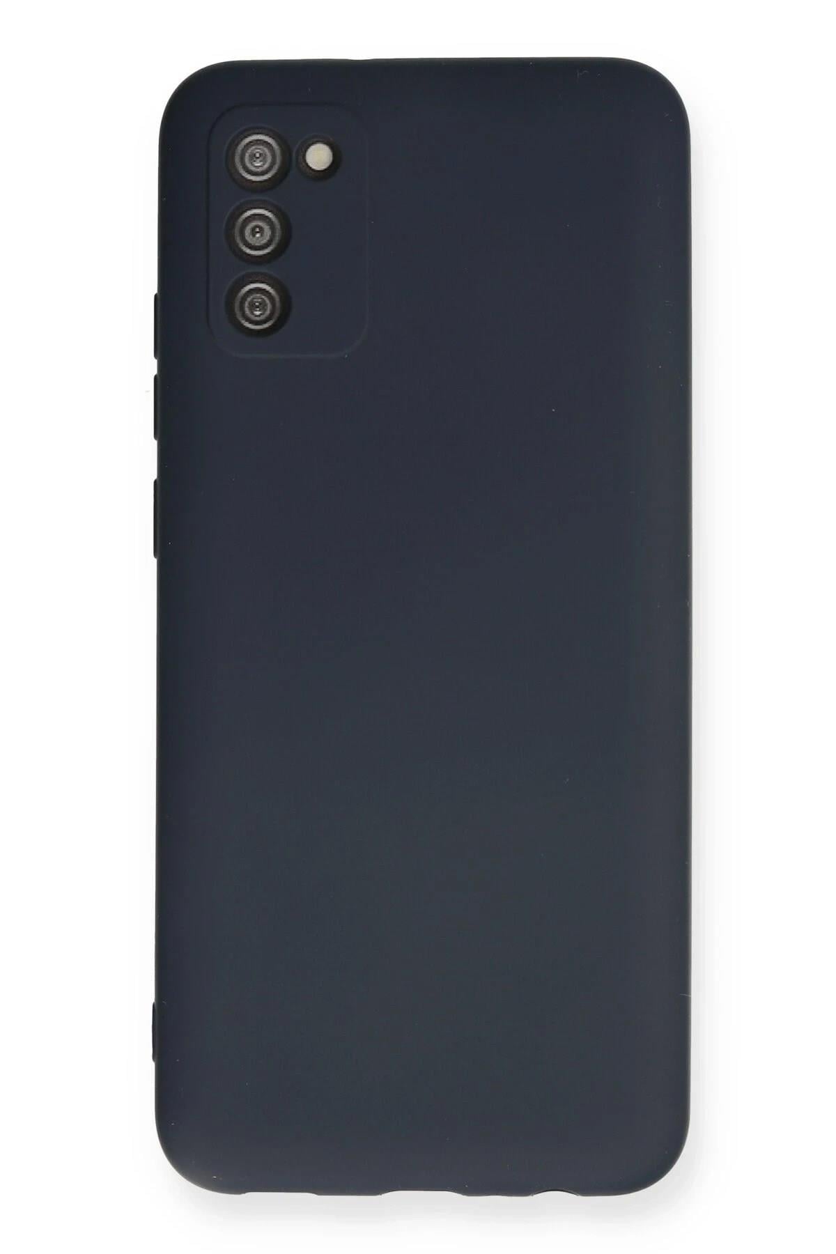Mey İthalat®  Samsung Galaxy A03S Kılıf Nano içi Kadife Silikon - Lacivert