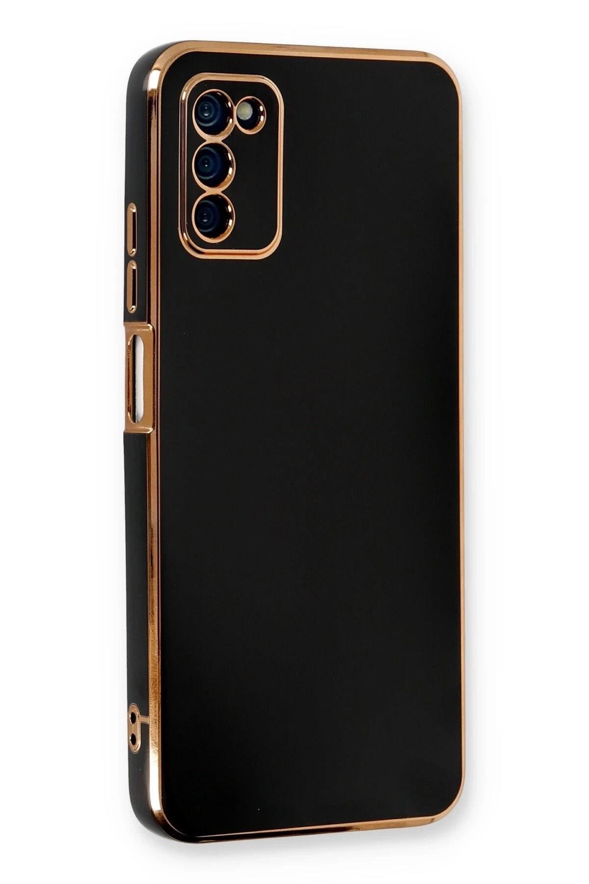 Mey İthalat®  Samsung Galaxy A03S Kılıf Volet Silikon - Siyah