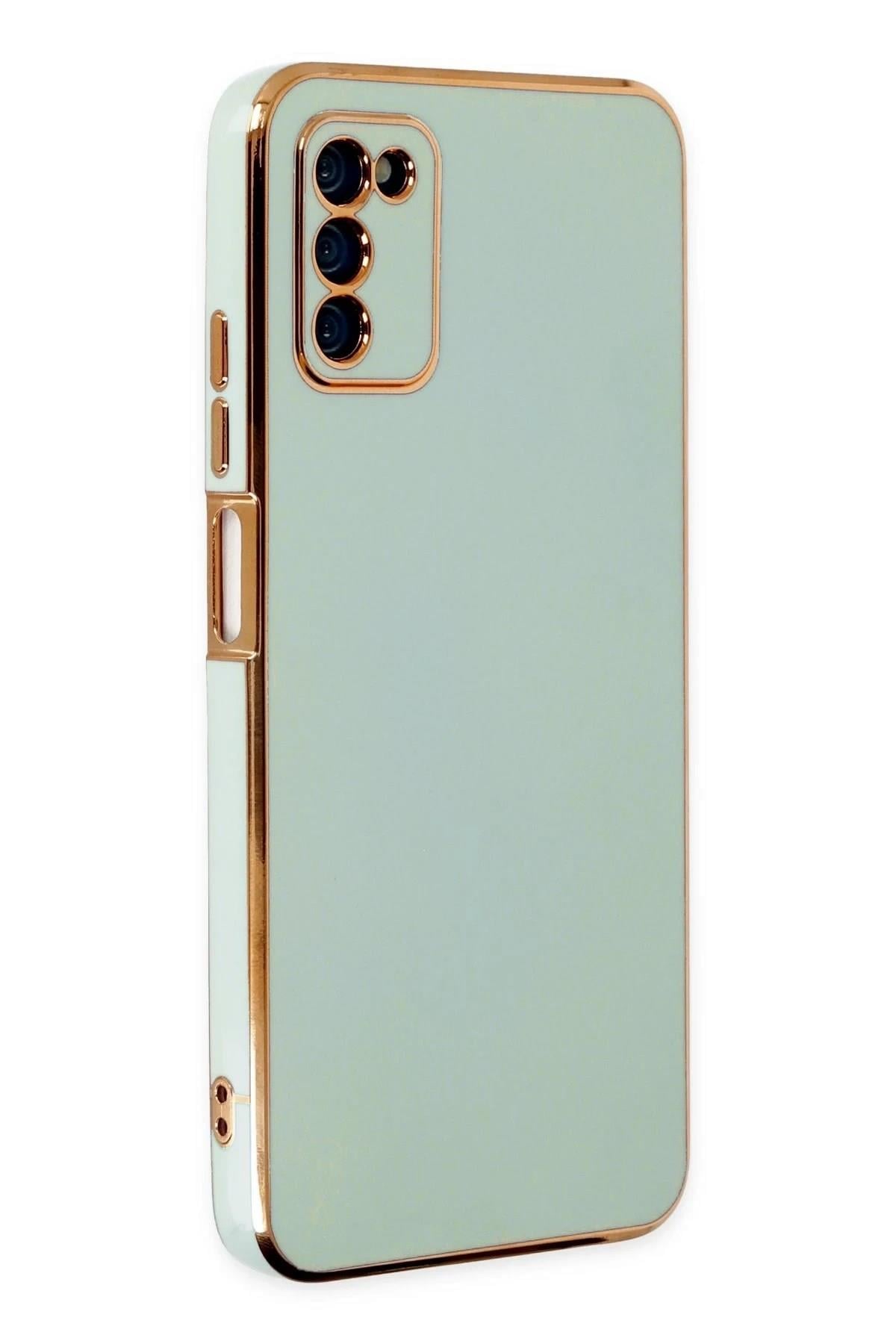 Mey İthalat®  Samsung Galaxy A03S Kılıf Volet Silikon - Açık Yeşil