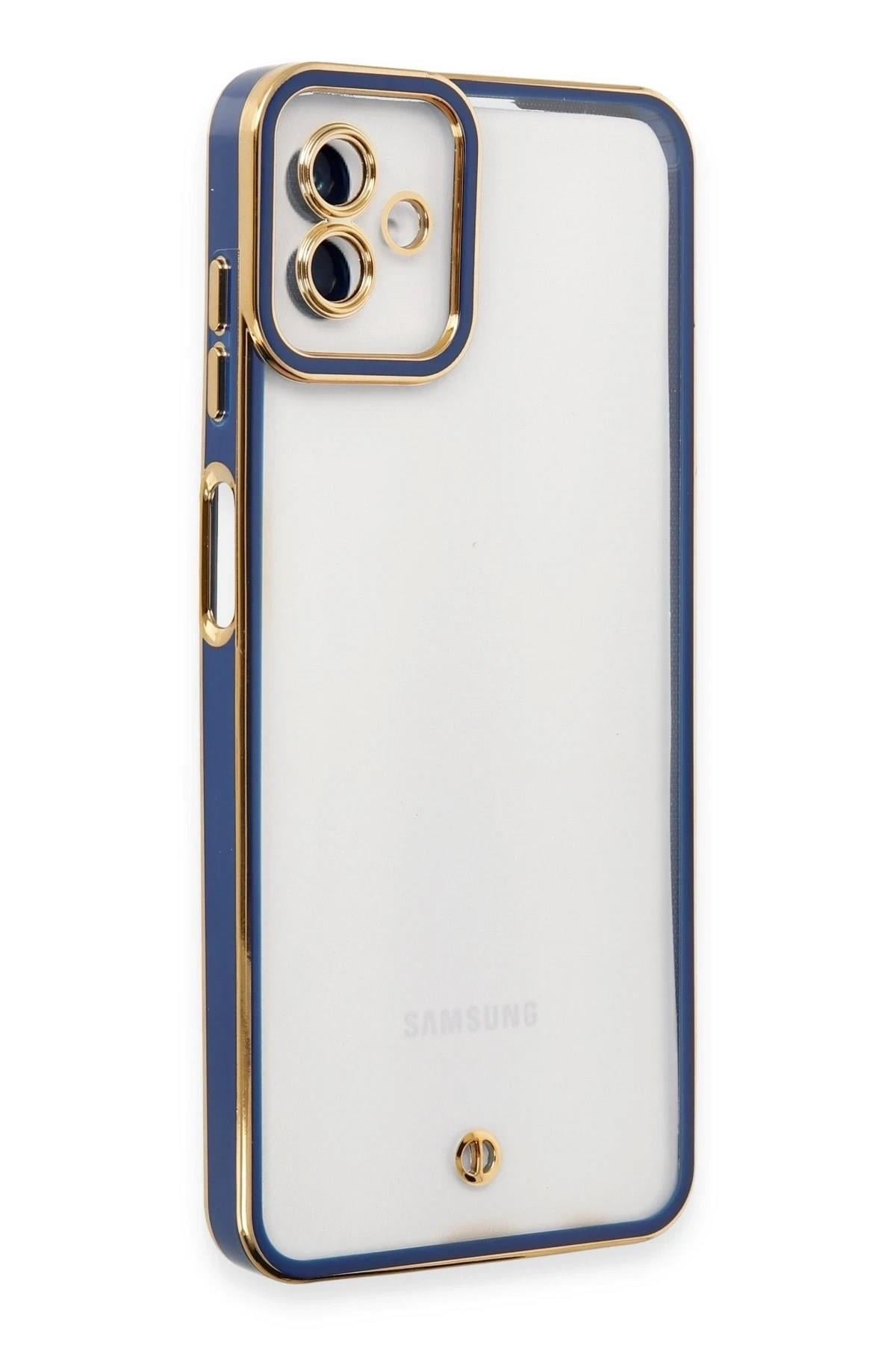 Mey İthalat®  Samsung Galaxy A04 Kılıf Liva Lens Silikon - Mavi