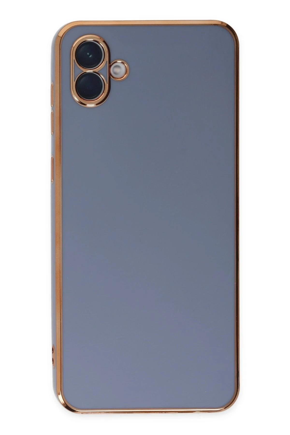 Mey İthalat®  Samsung Galaxy A04 Kılıf Volet Silikon - Mavi