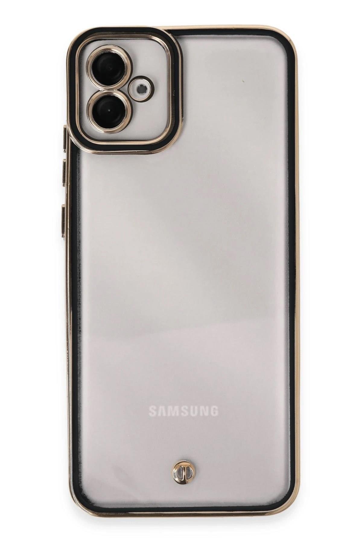 Mey İthalat®  Samsung Galaxy A04E Kılıf Liva Lens Silikon - Siyah