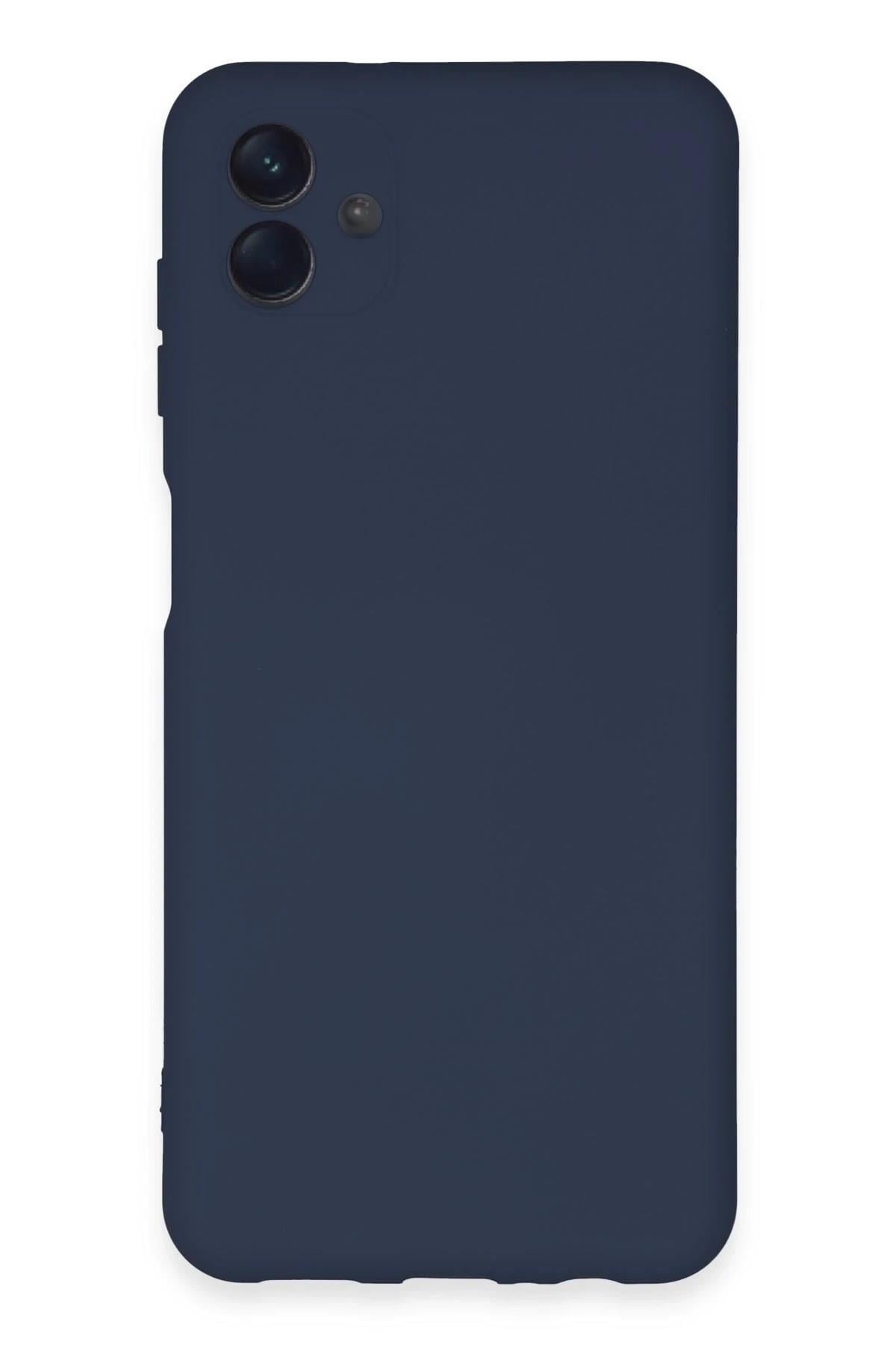 Mey İthalat®  Samsung Galaxy A04E Kılıf Nano içi Kadife Silikon - Lacivert