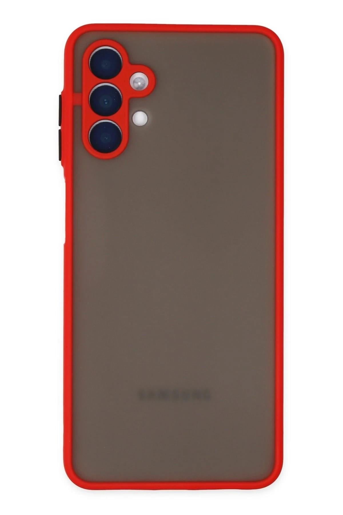 Mey İthalat®  Samsung Galaxy A04S Kılıf Montreal Silikon Kapak - Kırmızı