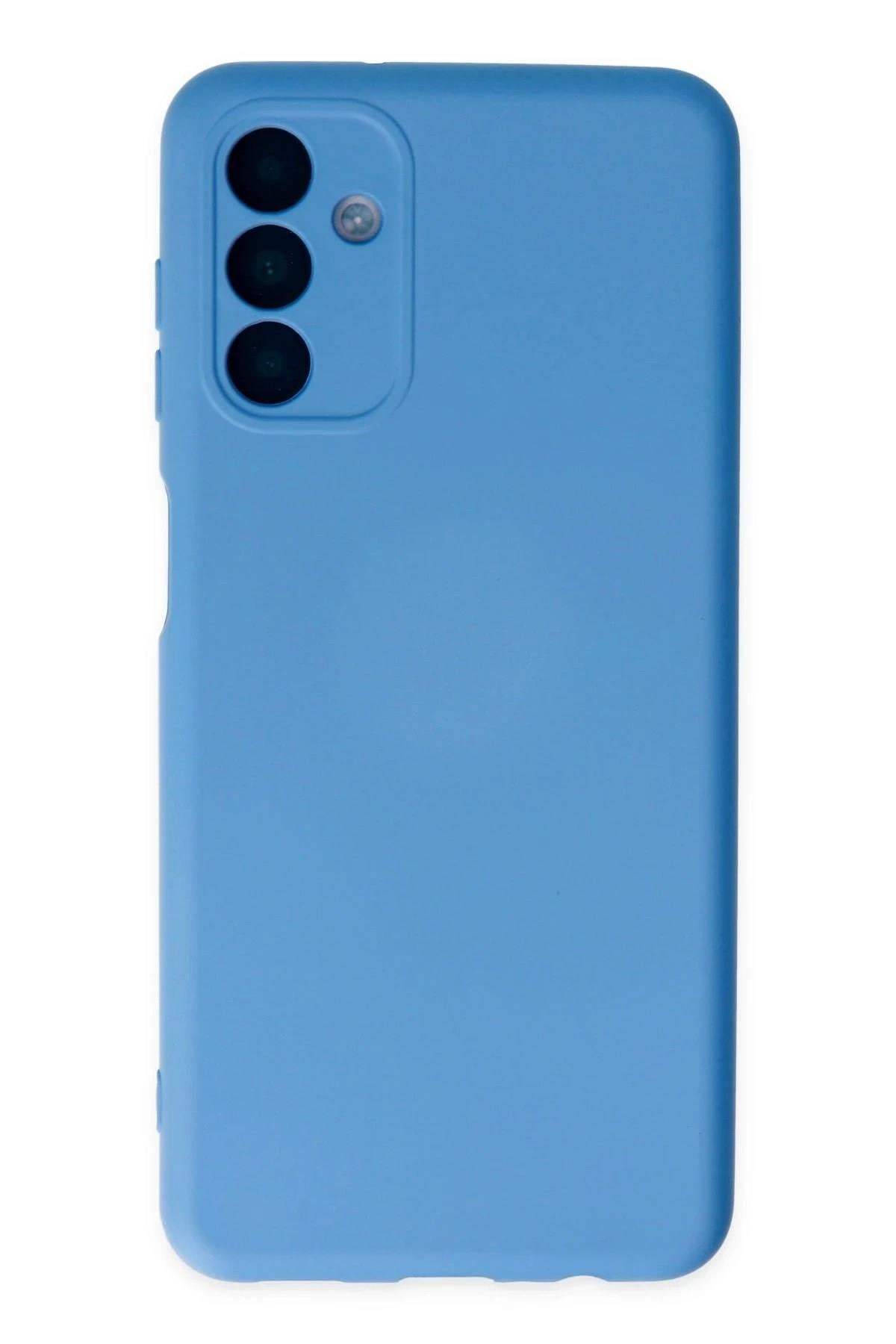 Mey İthalat®  Samsung Galaxy A04S Kılıf Nano içi Kadife Silikon - Mavi