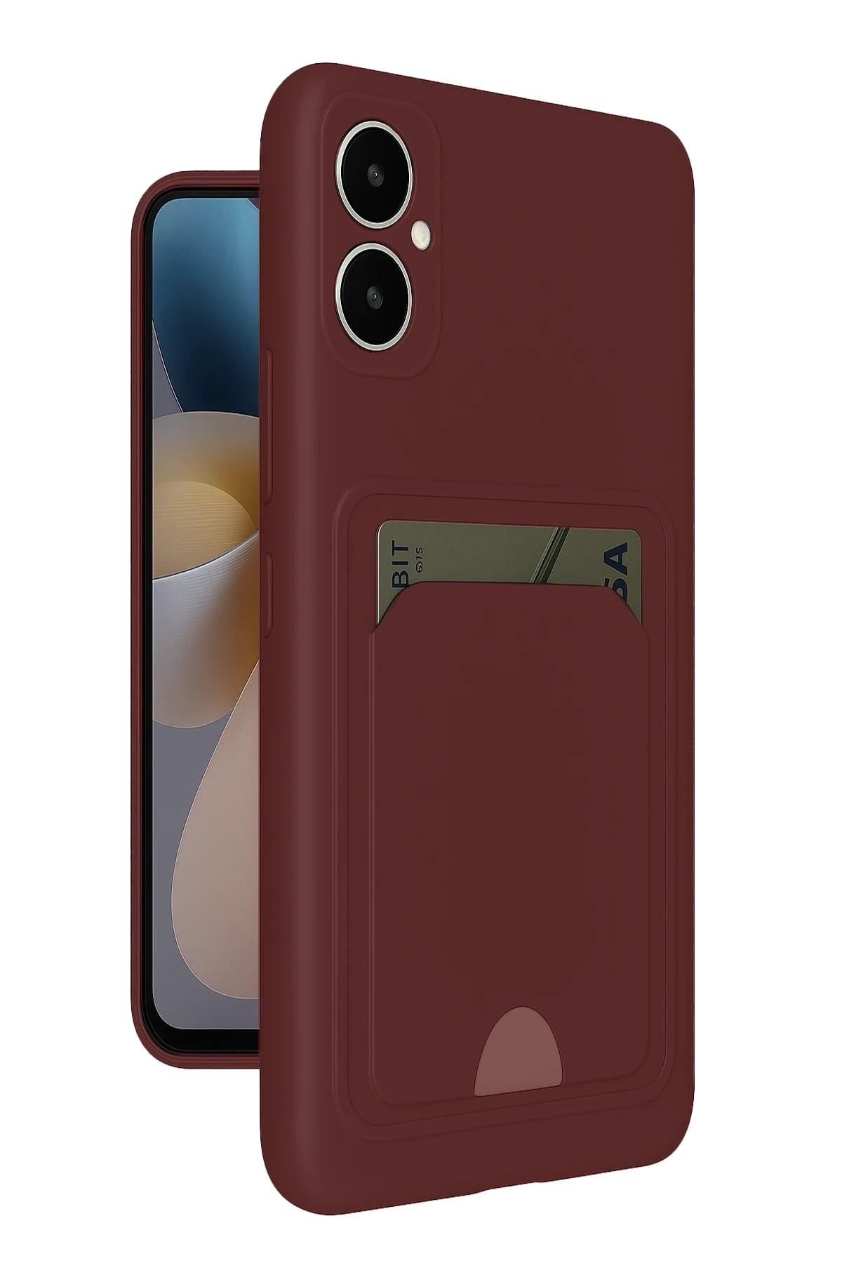 Mey İthalat®  Samsung Galaxy A05 Kelvin Kartvizitli Silikon - Bordo