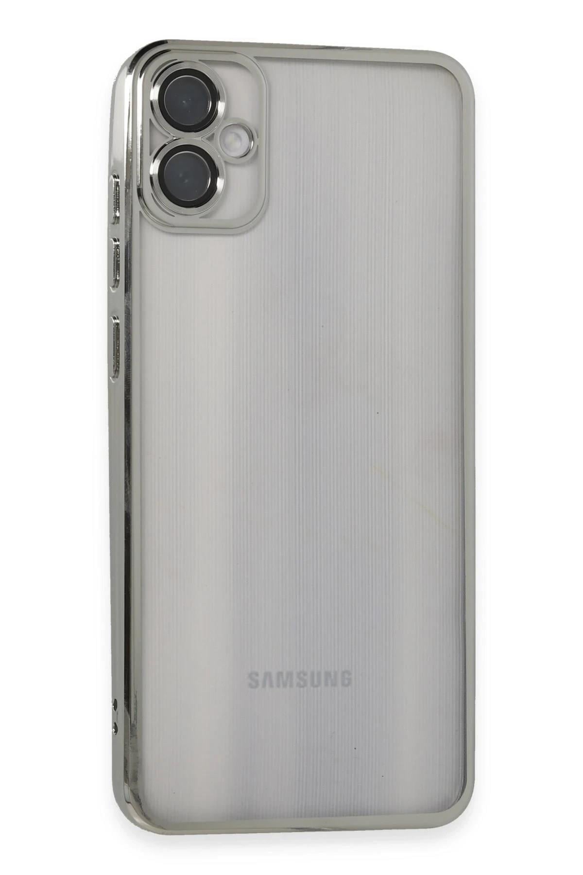 Mey İthalat®  Samsung Galaxy A05 Kılıf  Lensli Silikon - Gümüş