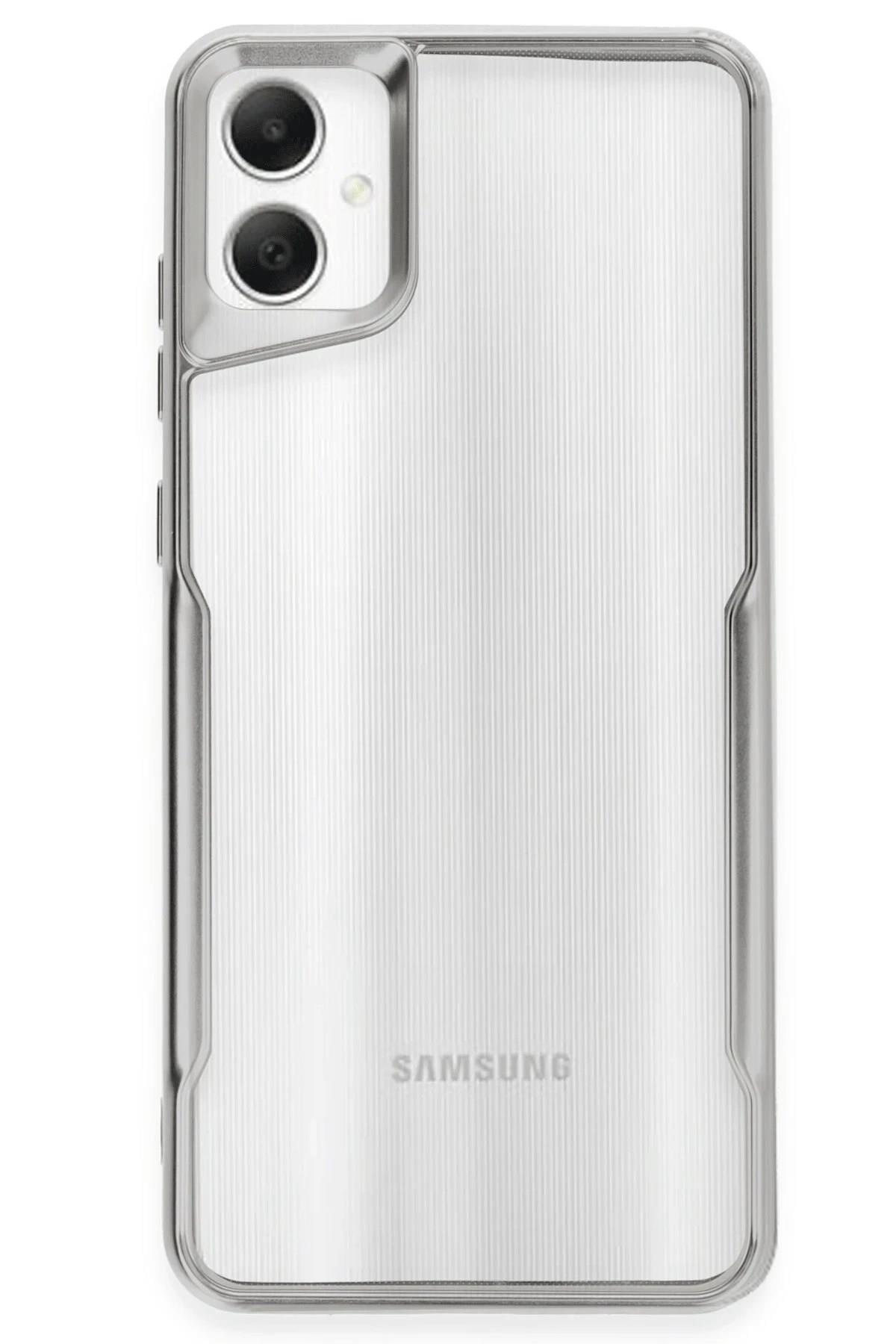 Mey İthalat®  Samsung Galaxy A05 Kılıf Boyi Silikon Kapak - Gümüş