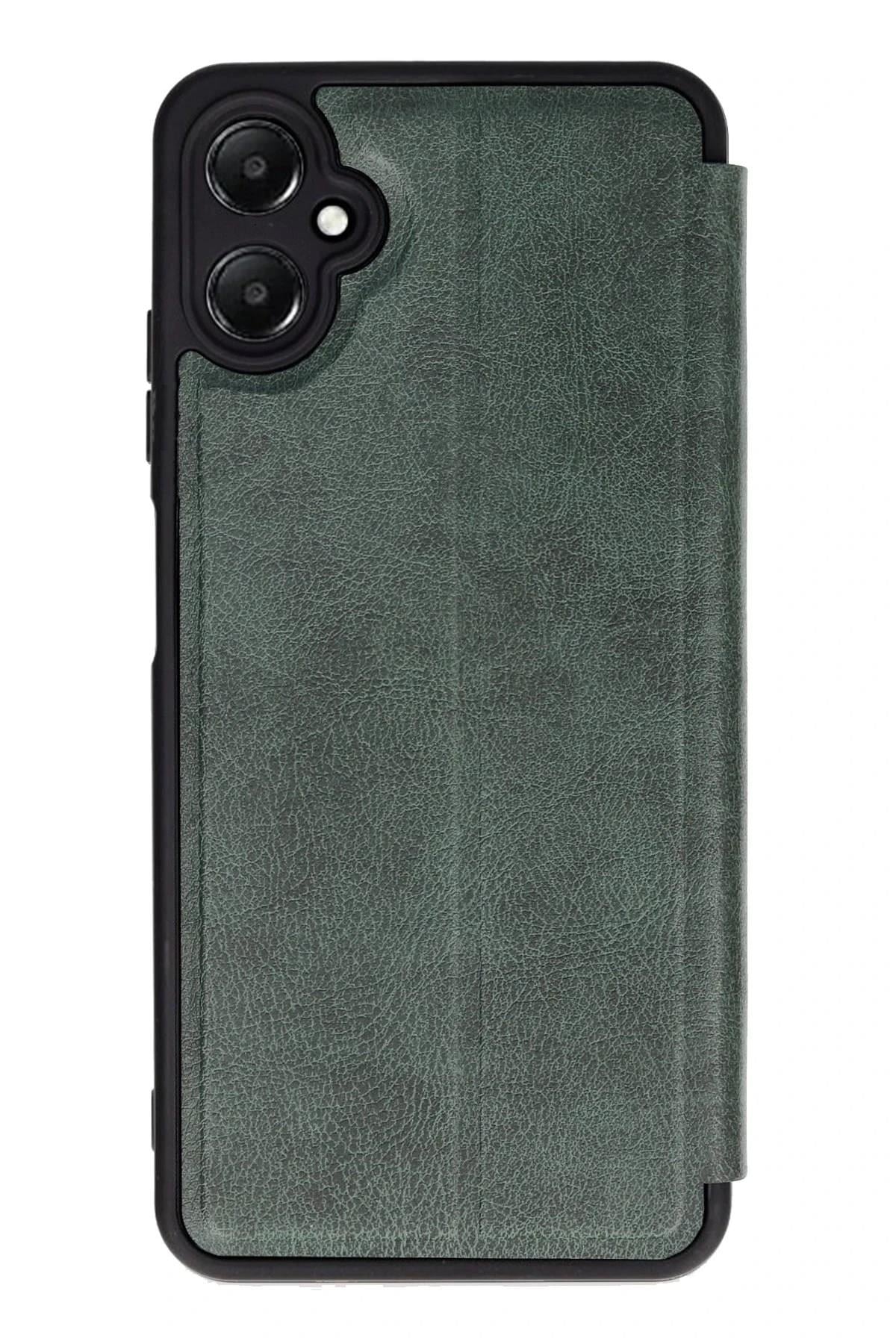 Mey İthalat®  Samsung Galaxy A05 Kılıf Flip Cover - Koyu Yeşil