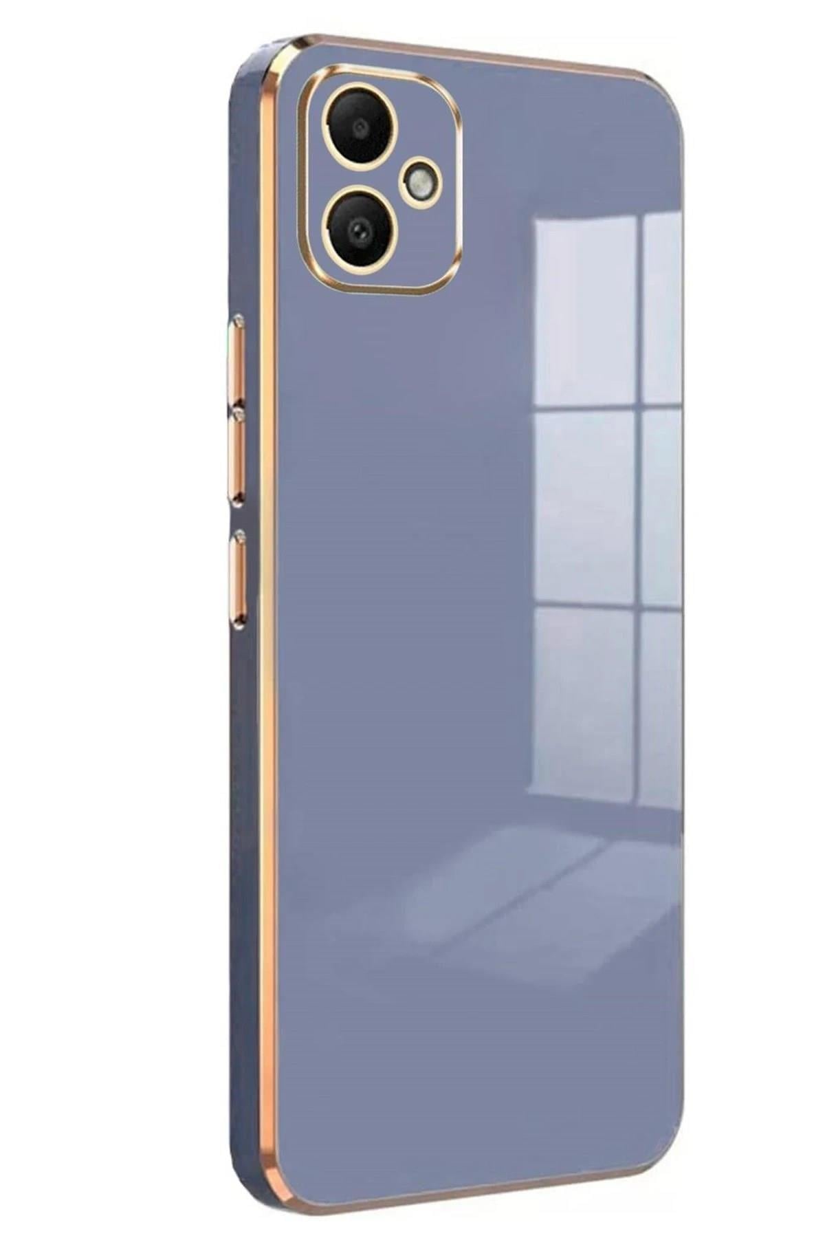 Mey İthalat®  Samsung Galaxy A05 Kılıf Volet Silikon - Mavi