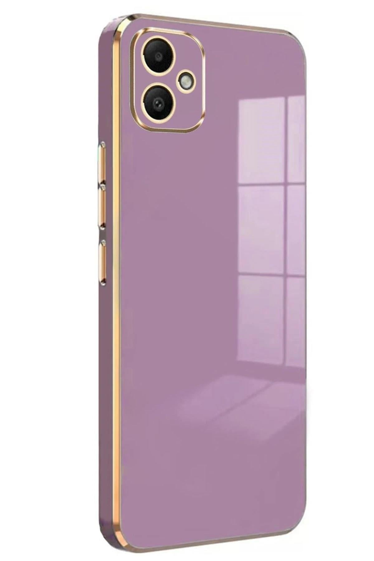 Mey İthalat®  Samsung Galaxy A05 Kılıf Volet Silikon - Mor