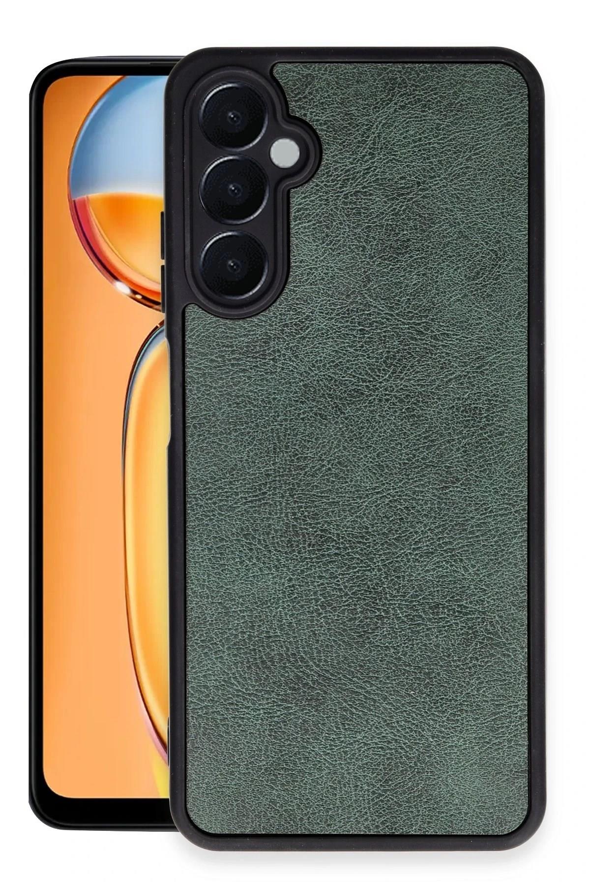 Mey İthalat®  Samsung Galaxy A05S Kılıf Aras Deri Kapak - Koyu Yeşil