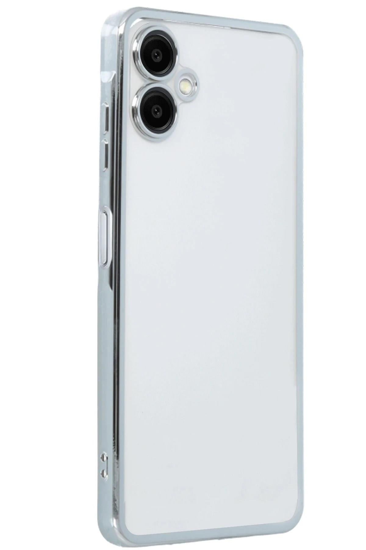 Mey İthalat®  Samsung Galaxy A06 Kılıf  Lensli Silikon - Gümüş