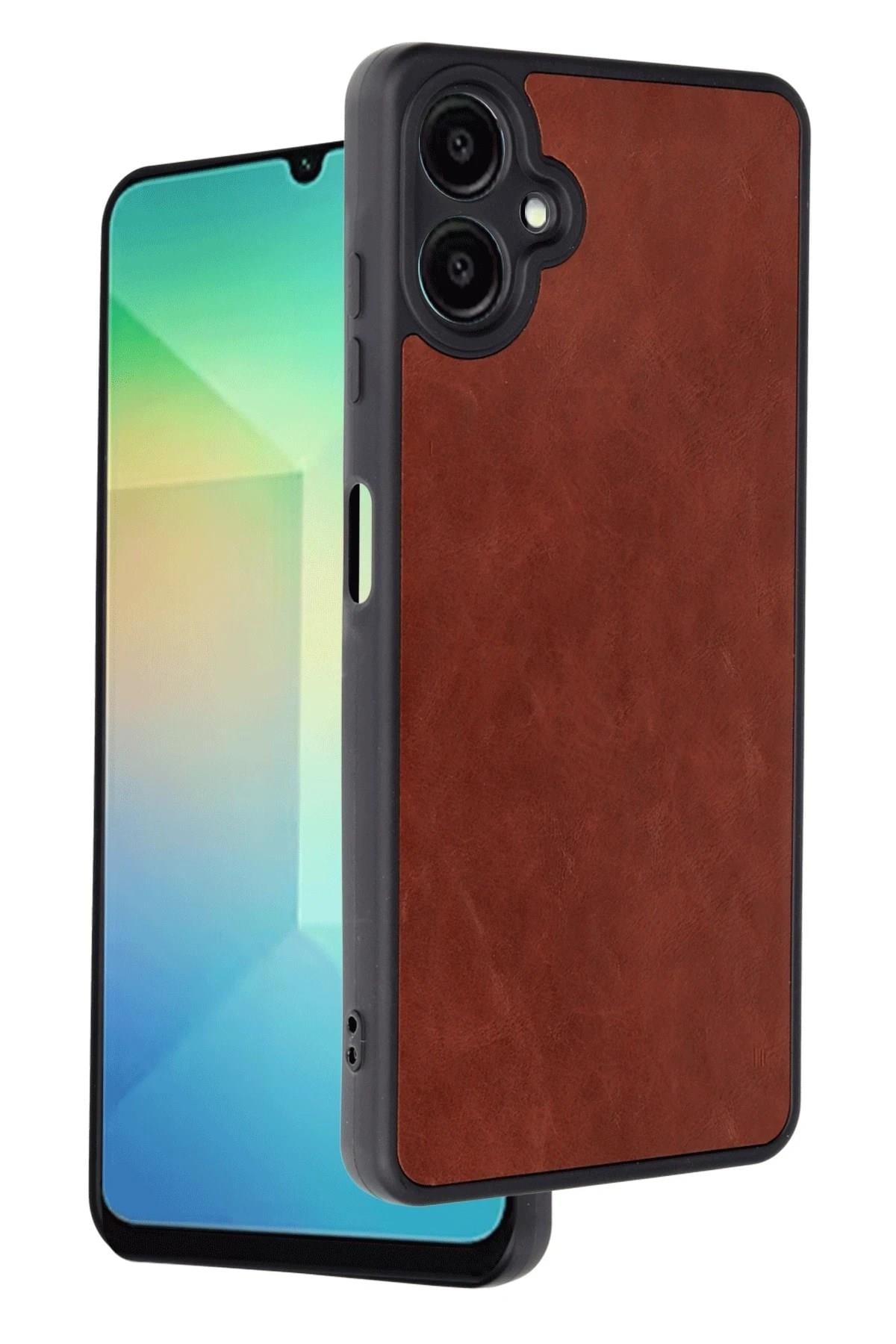 Mey İthalat®  Samsung Galaxy A06 Kılıf Aras Deri Kapak - Bordo