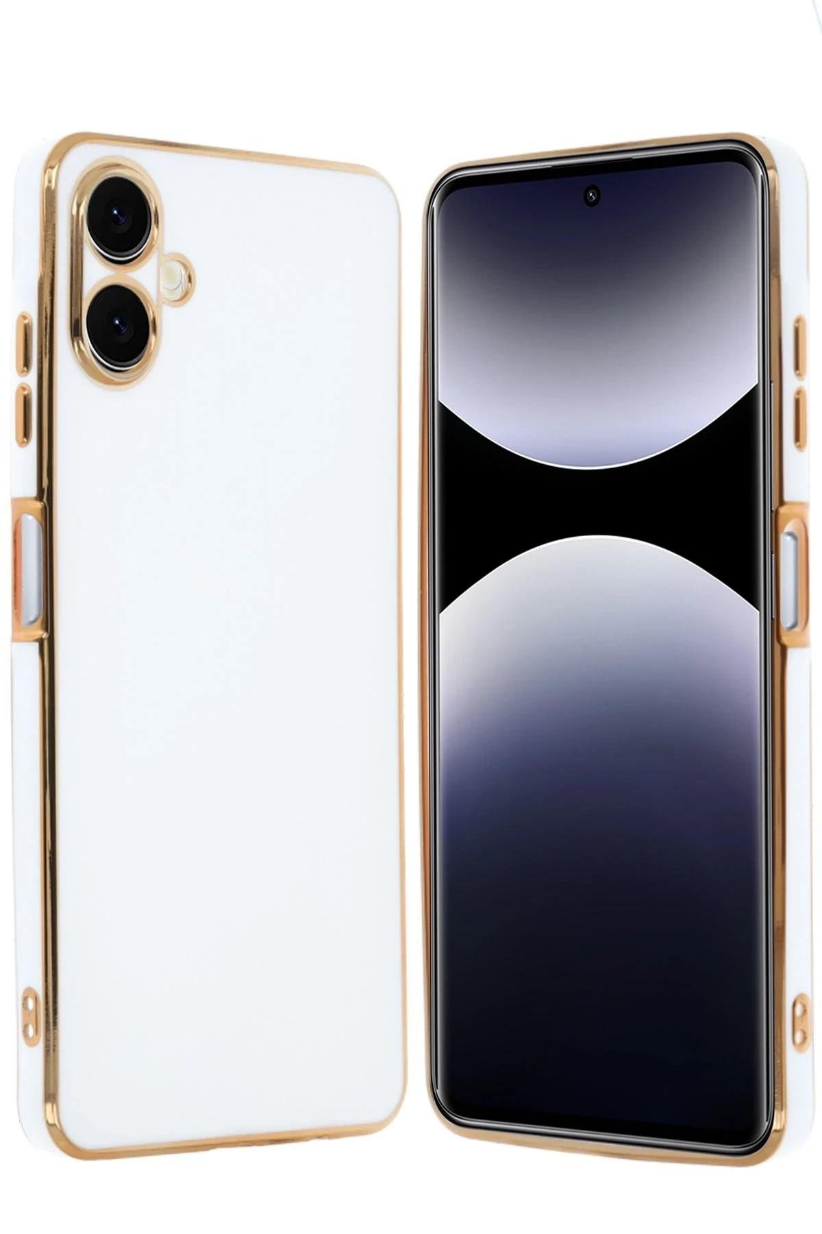 Mey İthalat®  Samsung Galaxy A06 Kılıf Volet Silikon - Beyaz