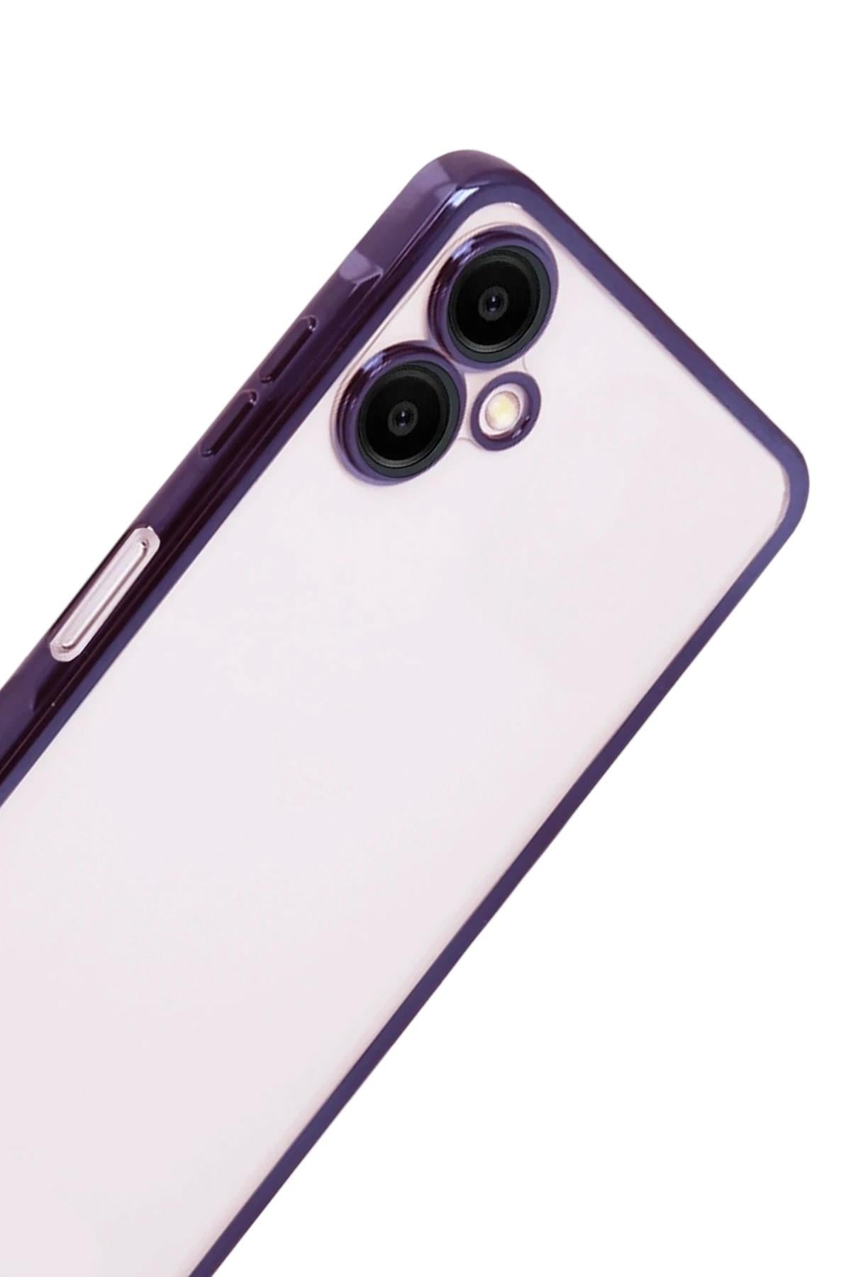 Mey İthalat®  Samsung Galaxy A07 4G  Lensli Silikon - Mor