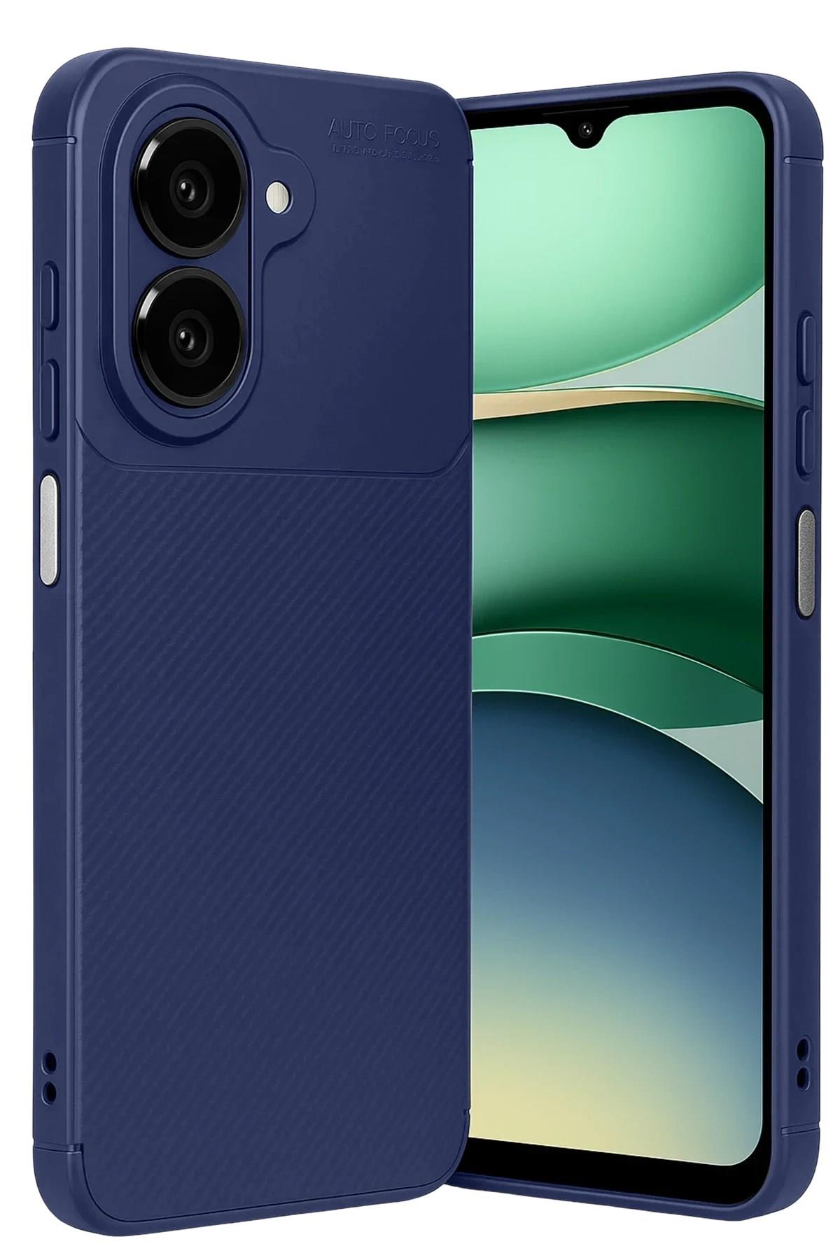 Mey İthalat®  Samsung Galaxy A07 4G Auto Focus Karbon Kapak - Lacivert