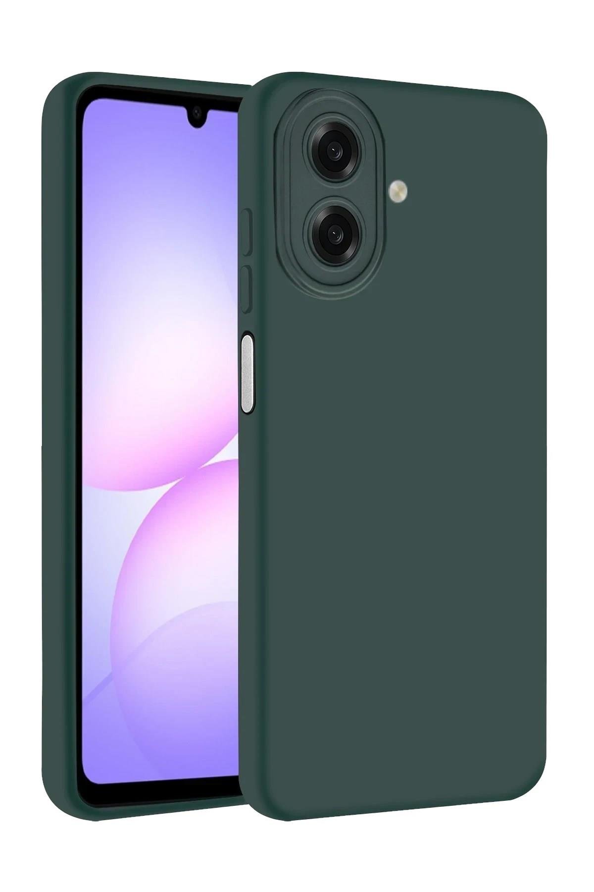 Mey İthalat®  Samsung Galaxy A07 4G First Silikon - Koyu Yeşil