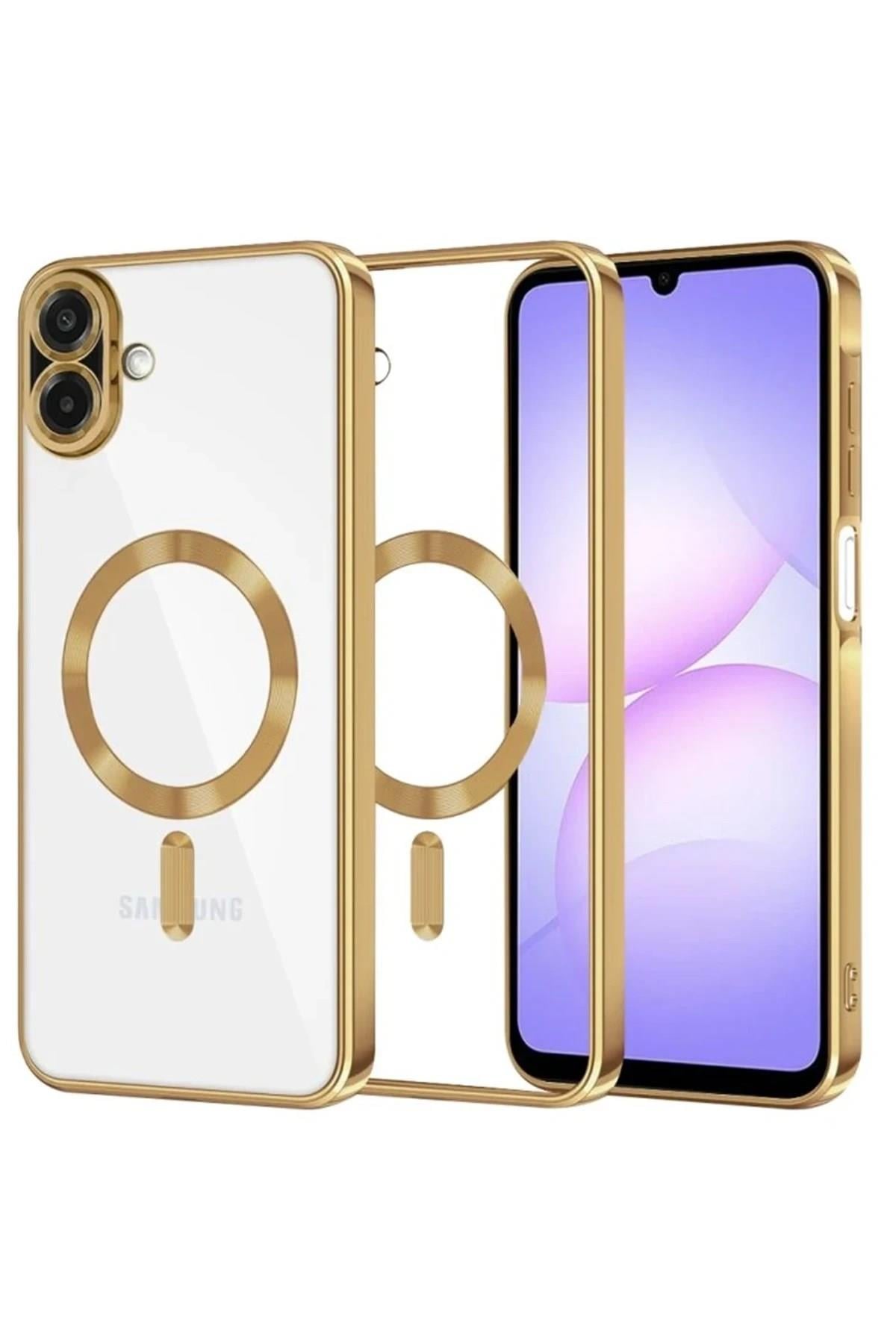 Mey İthalat®  Samsung Galaxy A07 4G Kross Magneticsafe Kapak - Gold