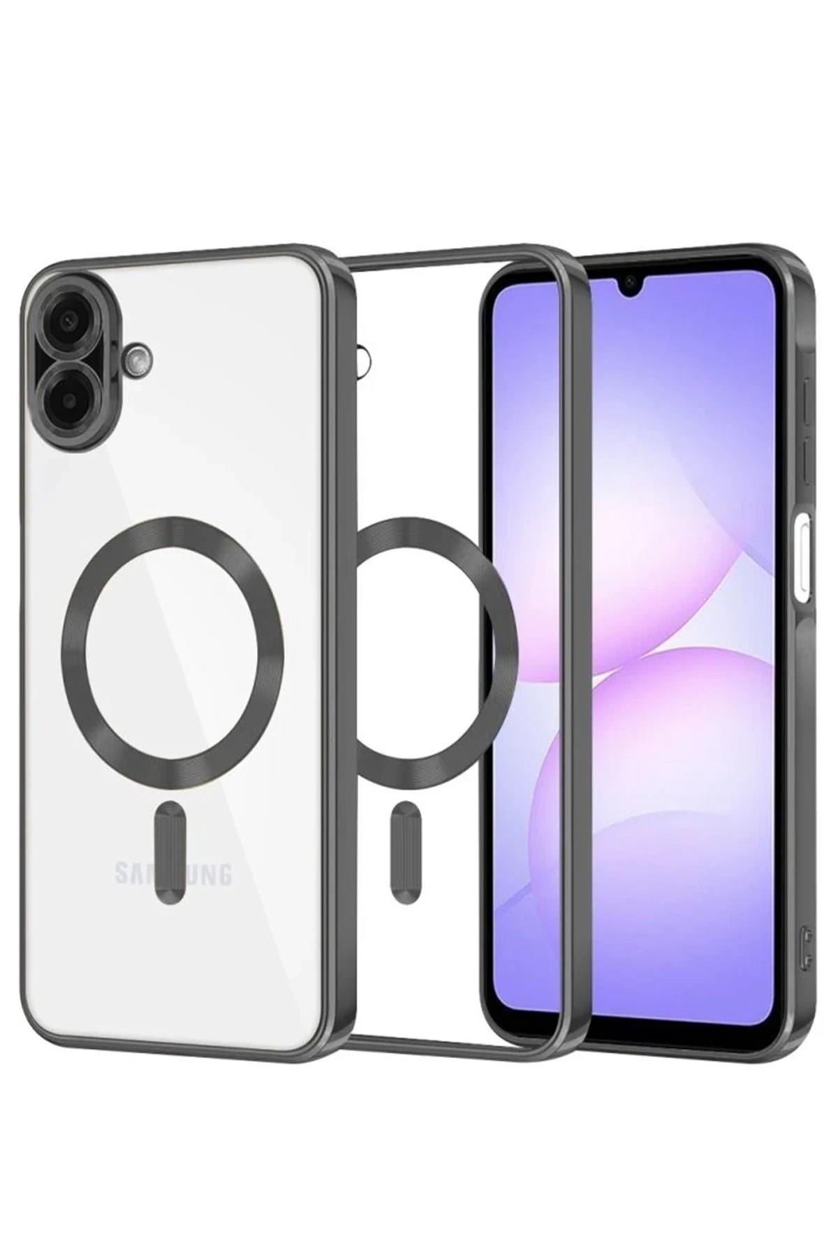 Mey İthalat®  Samsung Galaxy A07 4G Kross Magneticsafe Kapak - Siyah