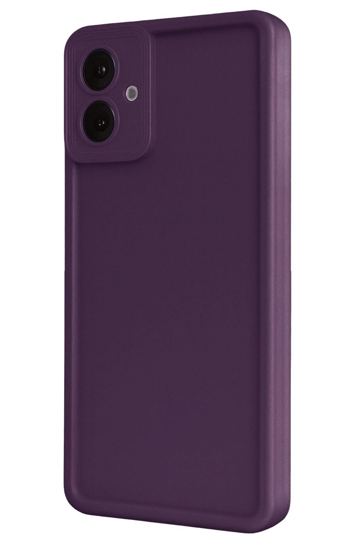 Mey İthalat®  Samsung Galaxy A07 4G Viera Silikon - Mürdüm