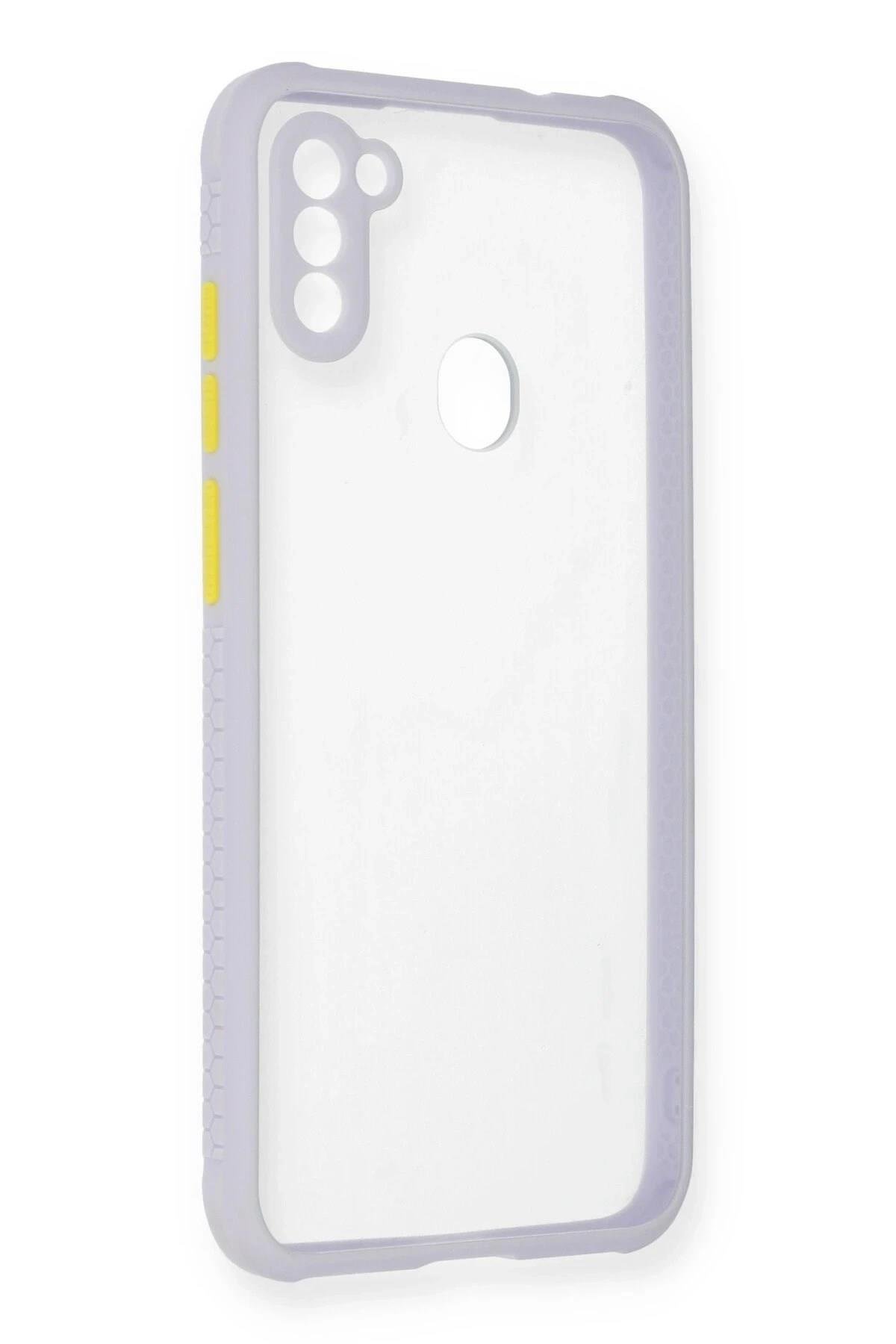 Mey İthalat®  Samsung Galaxy A11 Kılıf Miami Şeffaf Silikon - Lila