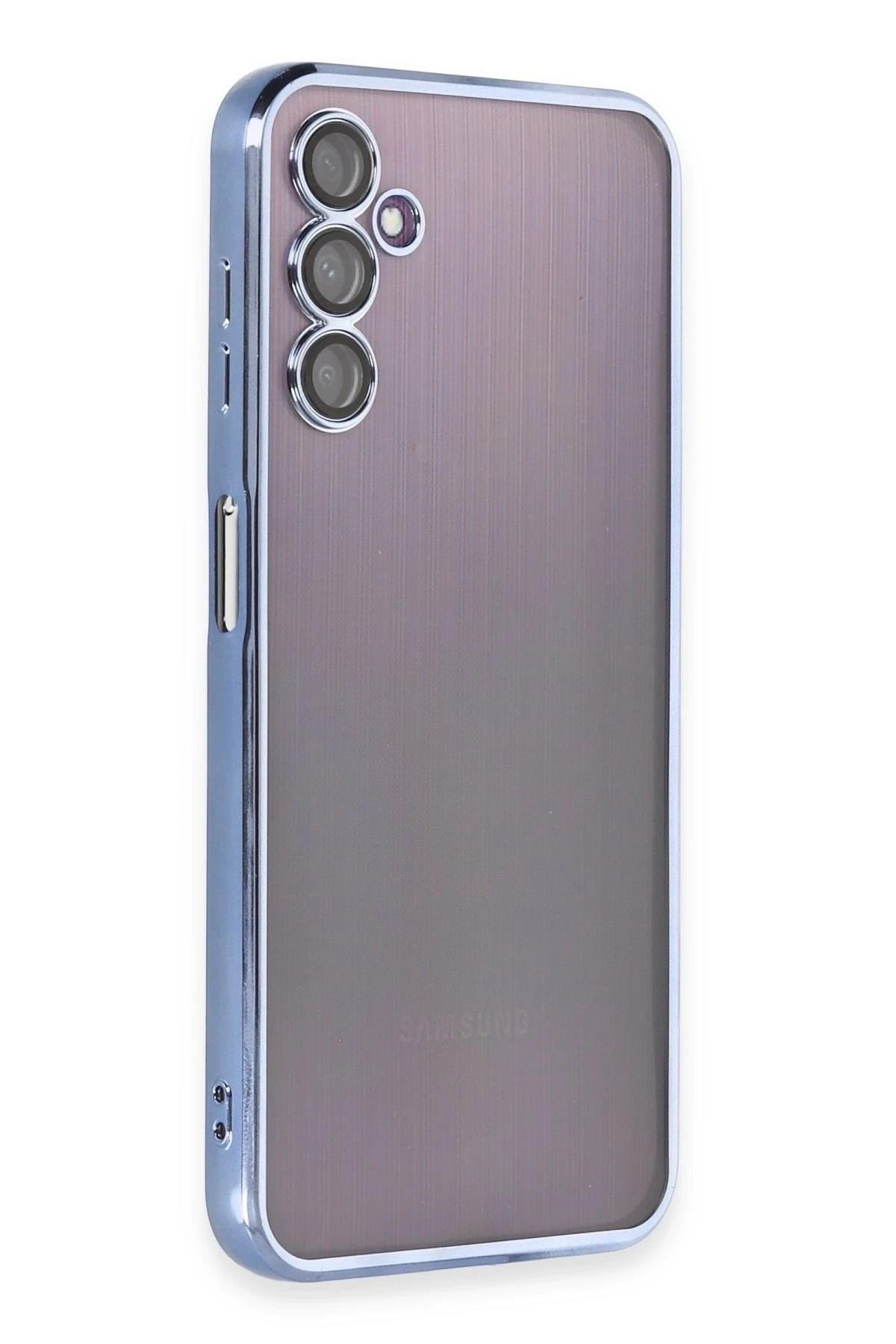 Mey İthalat®  Samsung Galaxy A14 4G Kılıf  Lensli Silikon - Açık Mavi