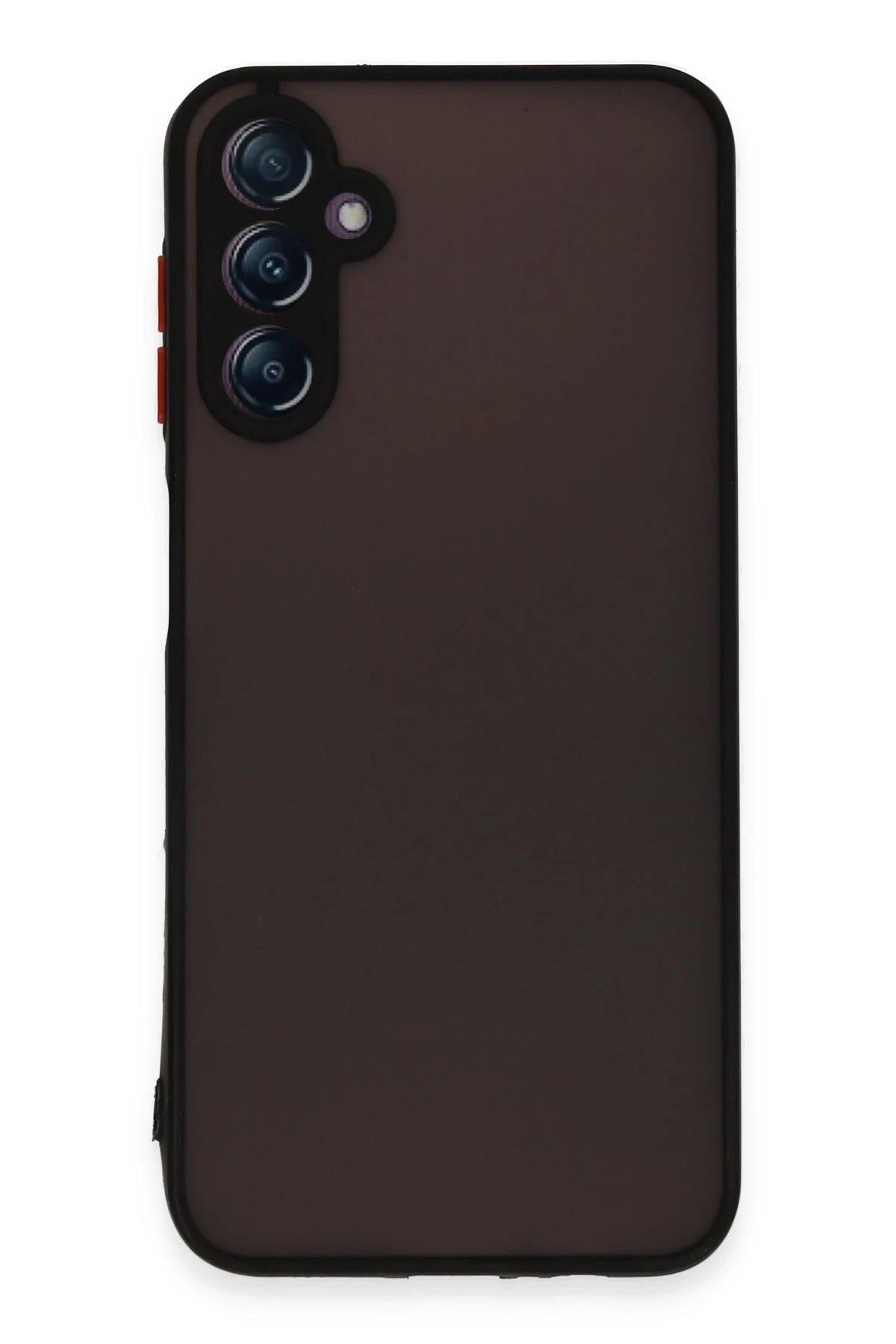 Mey İthalat®  Samsung Galaxy A14 4G Kılıf Zuma Kartvizitli Yüzüklü Silikon - Lacivert