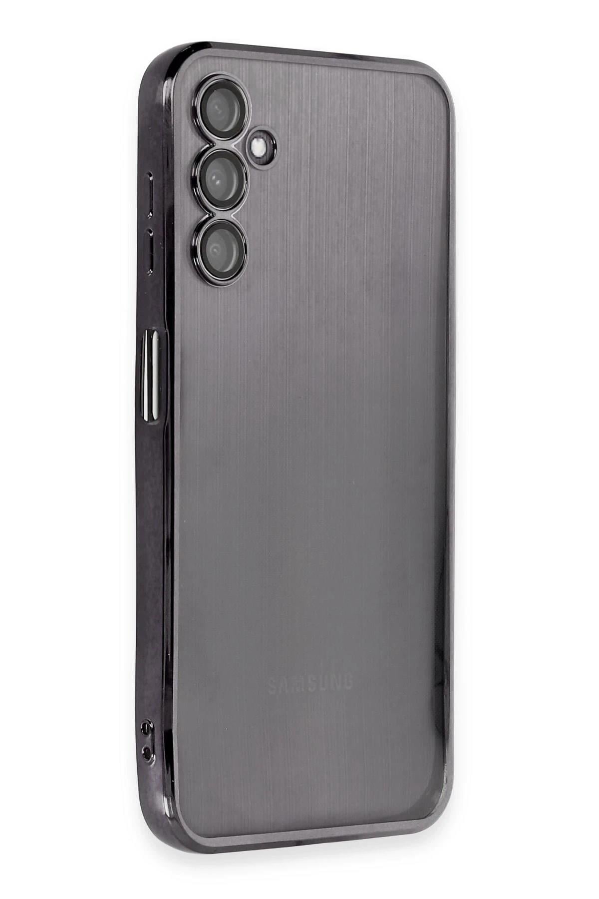 Mey İthalat®  Samsung Galaxy A14 4G Kılıf  Lensli Silikon - Siyah