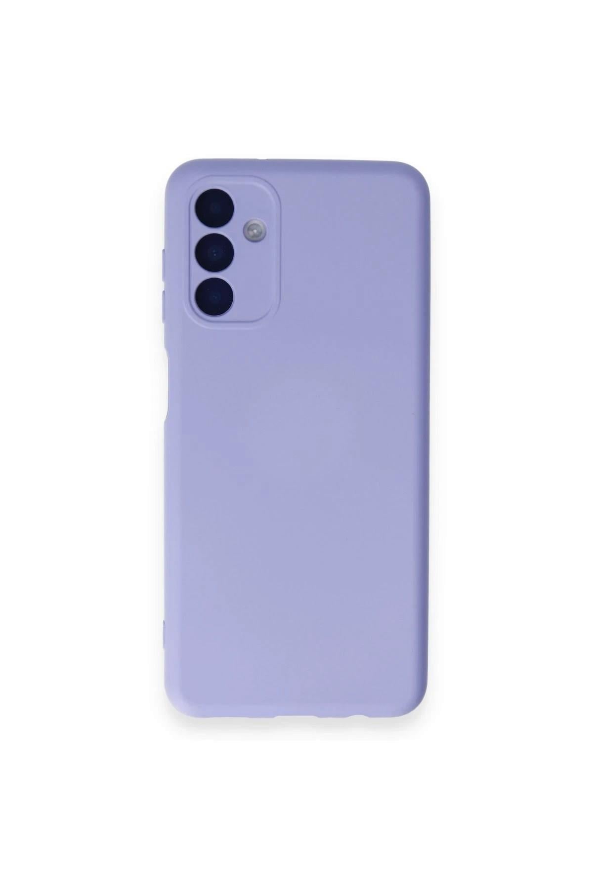 Mey İthalat®  Samsung Galaxy A14 4G Kılıf Nano içi Kadife Silikon - Lila