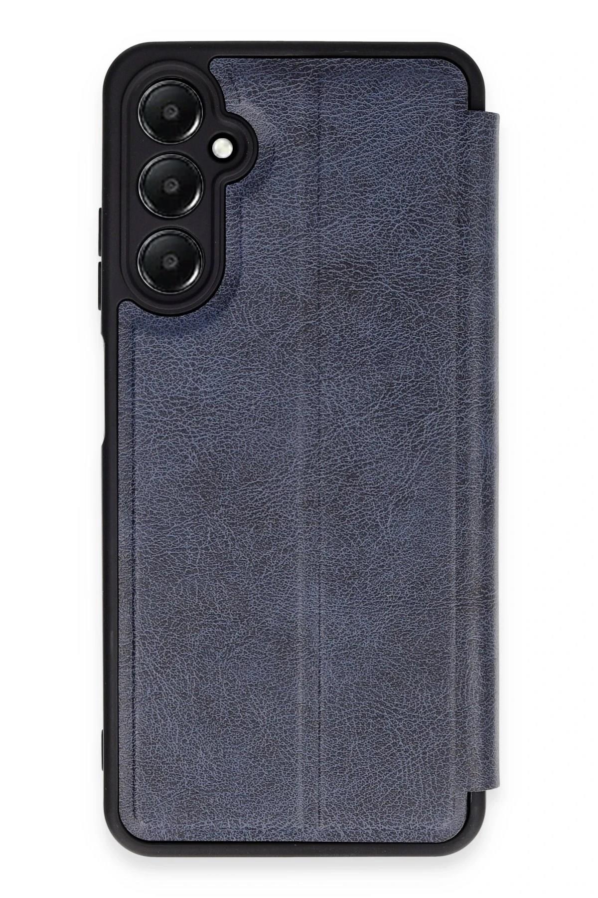 Mey İthalat®  Samsung Galaxy A15 4G Kılıf Flip Cover - Lacivert