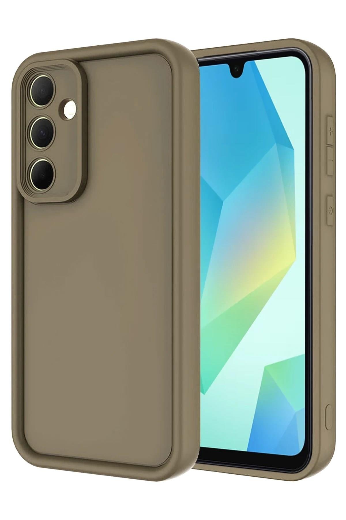 Mey İthalat®  Samsung Galaxy A16 5G Kılıf Viera Silikon - Kahverengi