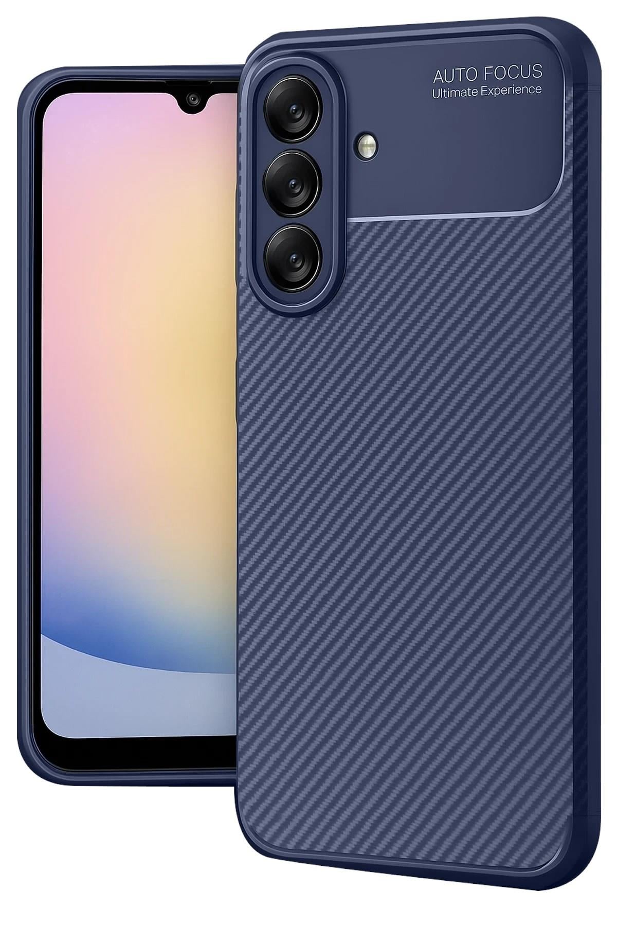 Mey İthalat®  Samsung Galaxy A17 5G Auto Focus Karbon Kapak - Lacivert