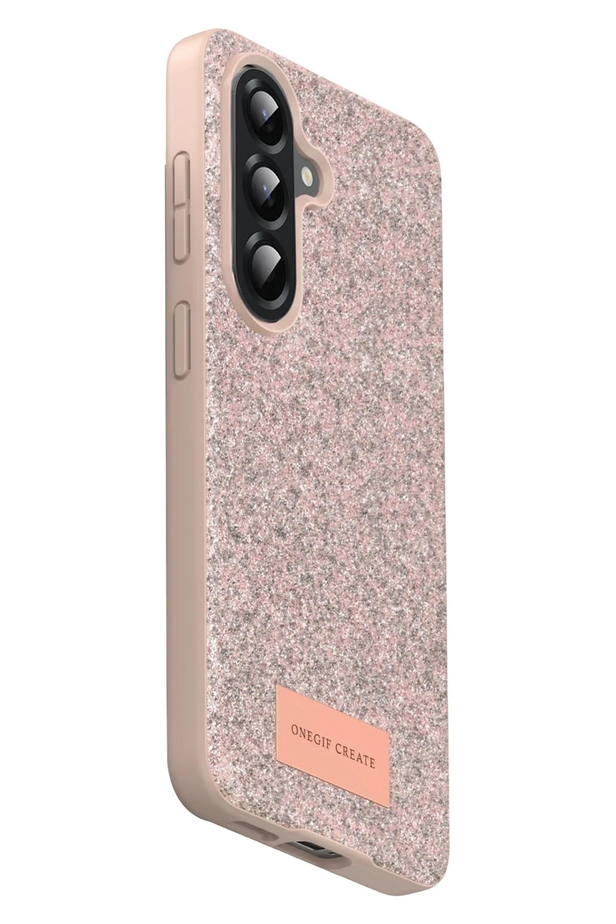 Mey İthalat®  Samsung Galaxy A17 5G Bright Simli Kapak - Pembe
