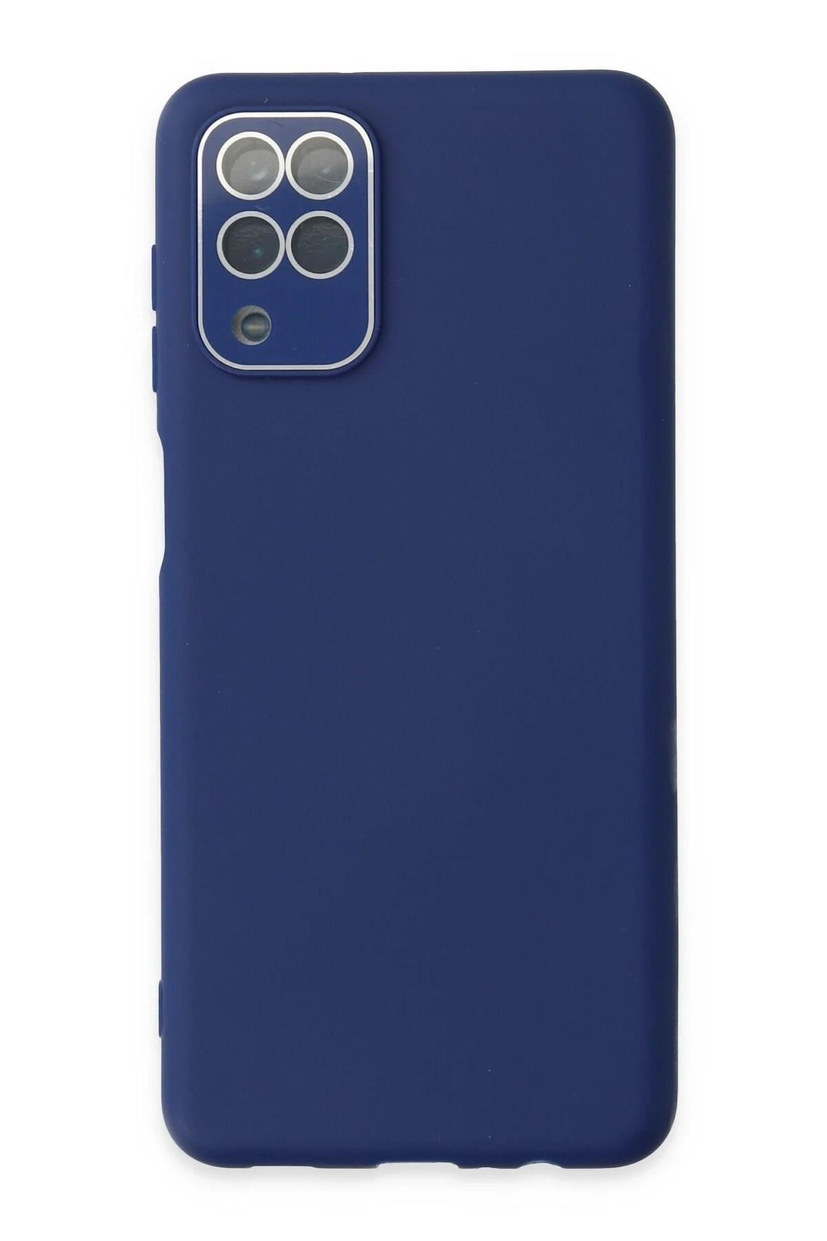 Mey İthalat®  Samsung Galaxy A22 Kılıf Lansman Glass Kapak - Sky Blue