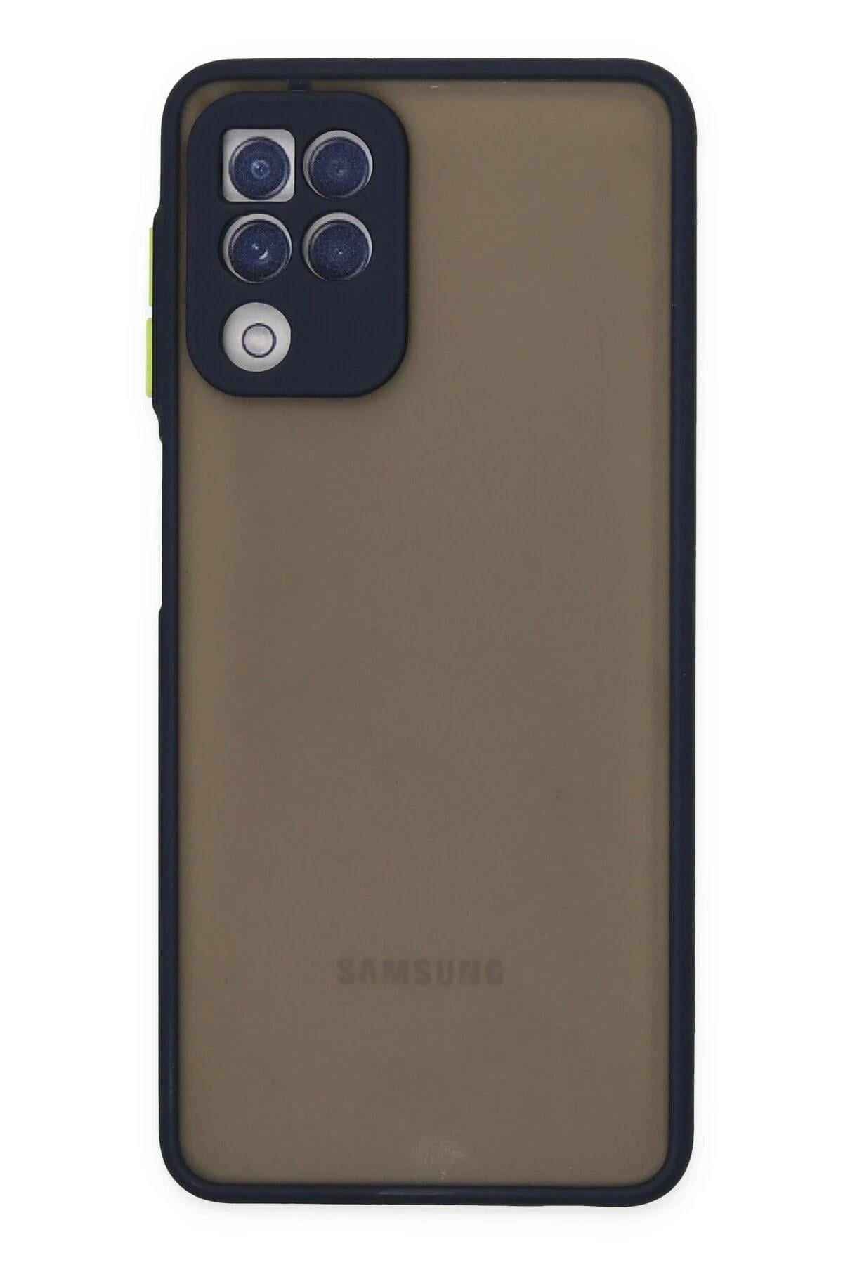 Mey İthalat®  Samsung Galaxy A22 Kılıf Montreal Silikon Kapak - Lacivert