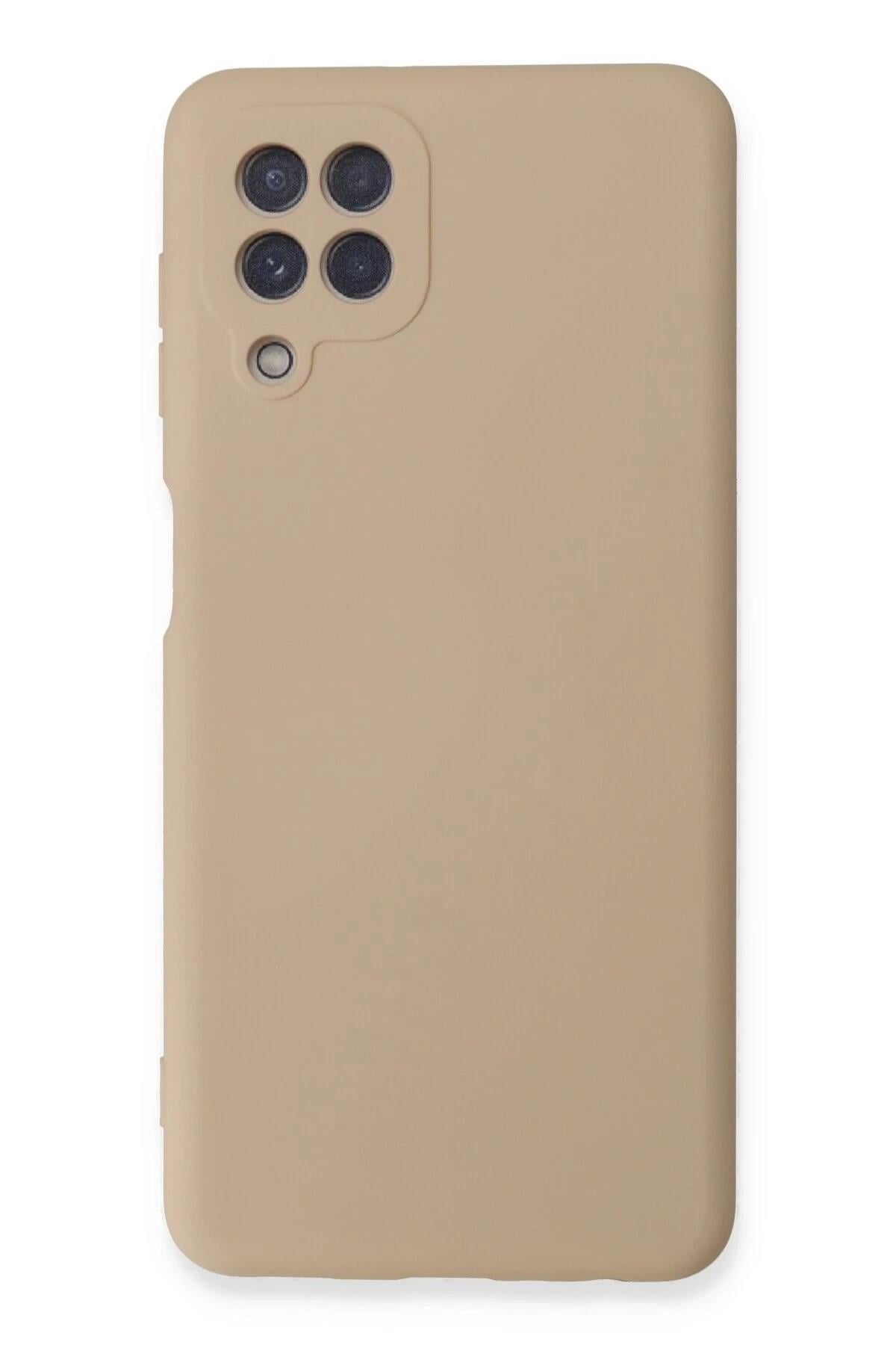 Mey İthalat®  Samsung Galaxy A22 Kılıf Nano içi Kadife Silikon - Pudra