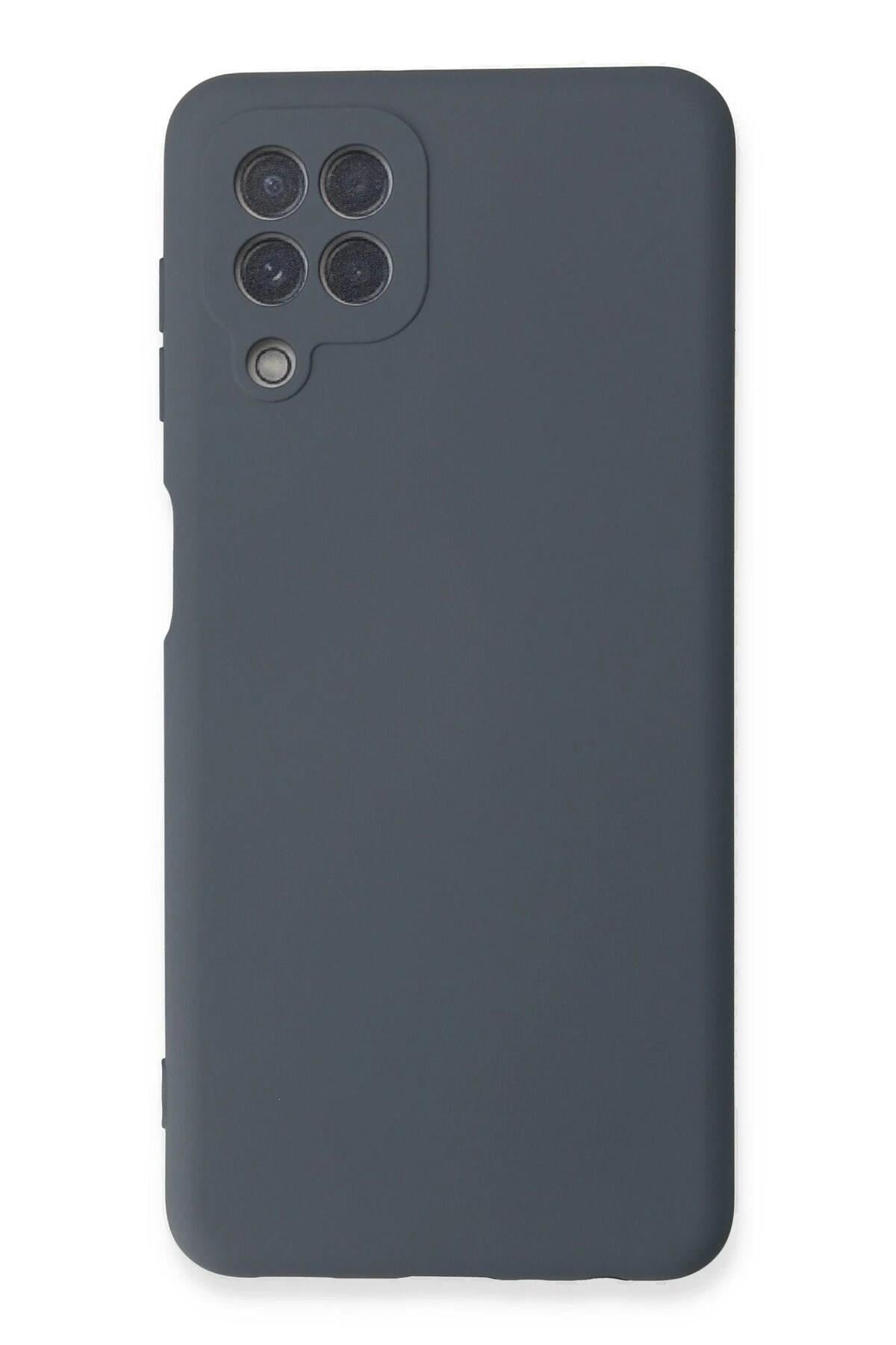 Mey İthalat®  Samsung Galaxy A22 Kılıf Nano içi Kadife Silikon - Gri