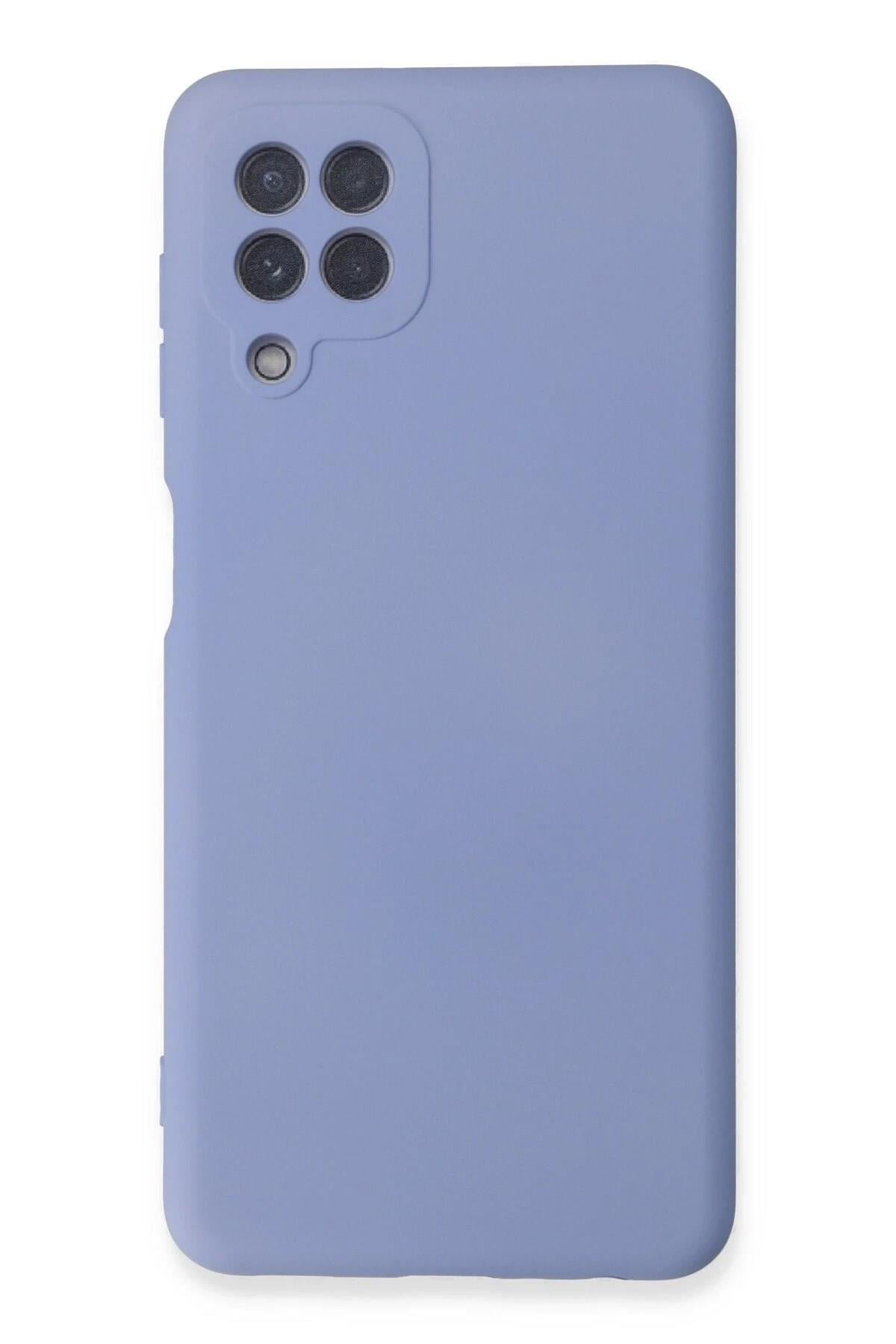 Mey İthalat®  Samsung Galaxy A22 Kılıf Nano içi Kadife Silikon - Lila