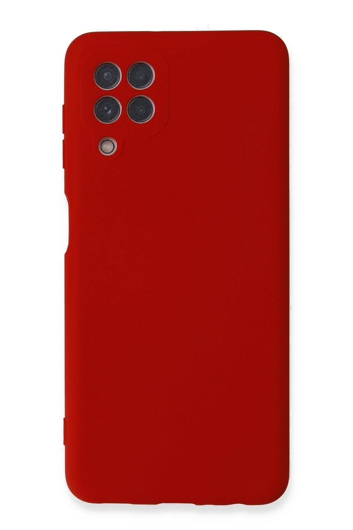 Mey İthalat®  Samsung Galaxy A22 Kılıf Nano içi Kadife Silikon - Kırmızı