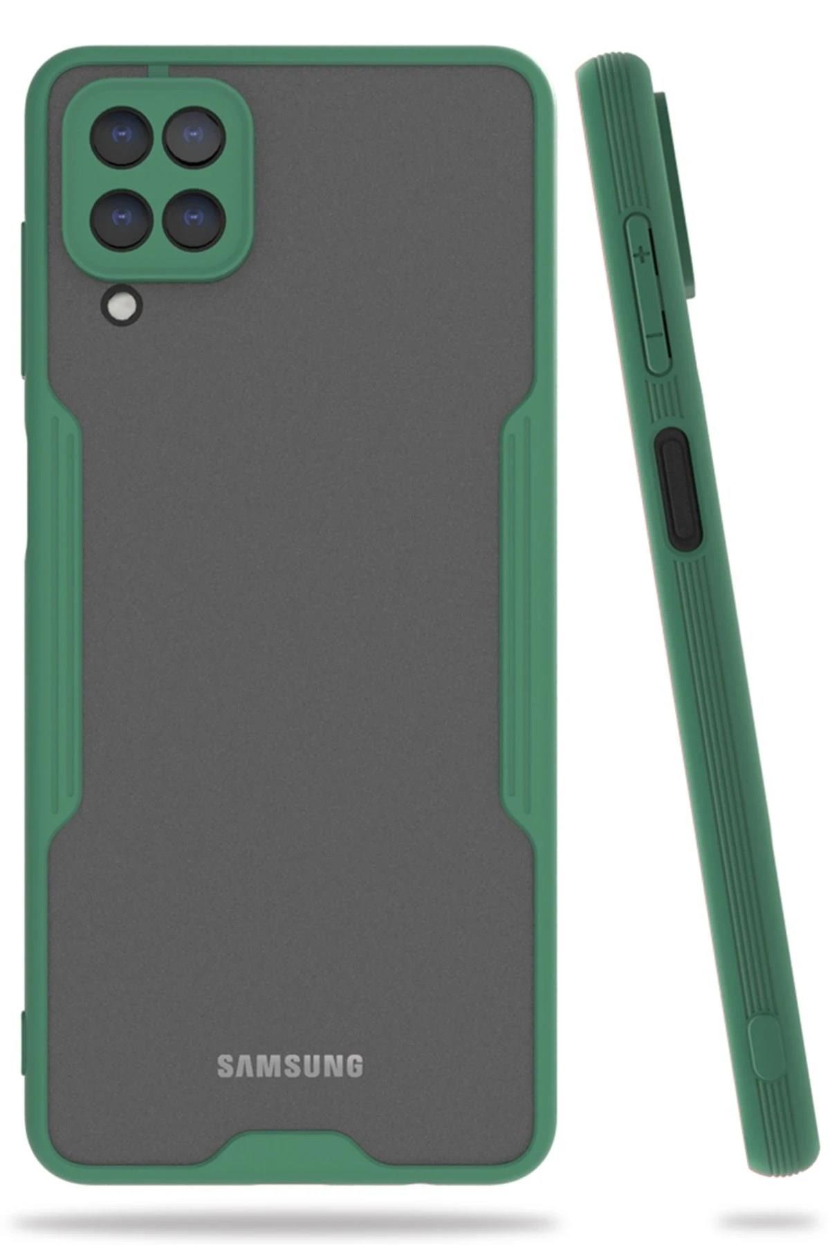 Mey İthalat®  Samsung Galaxy A22 Kılıf Platin Silikon - Yeşil