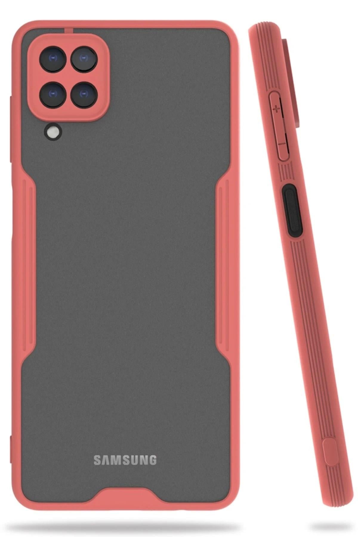 Mey İthalat®  Samsung Galaxy A22 Kılıf Platin Silikon - Pembe