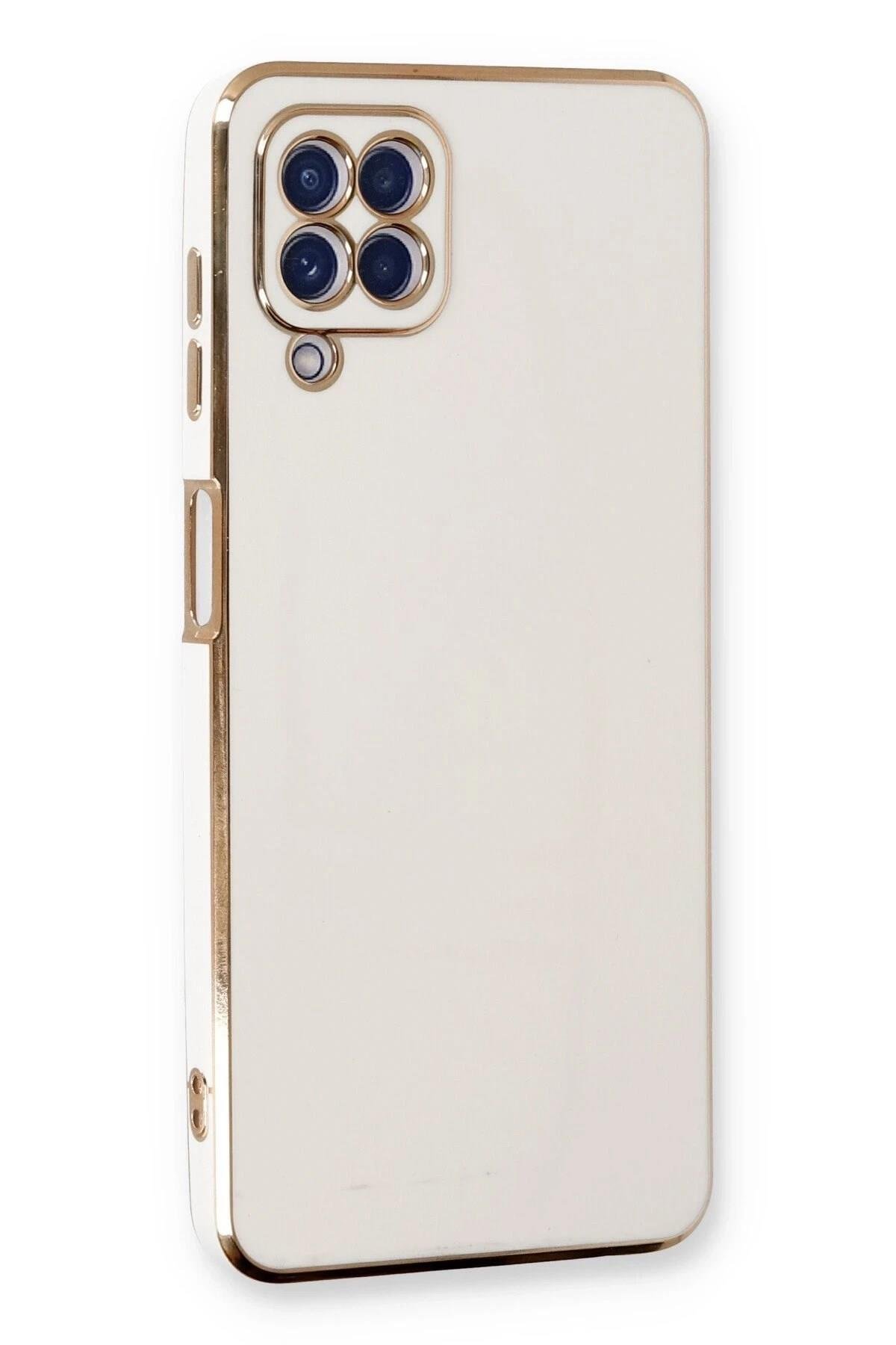 Mey İthalat®  Samsung Galaxy A22 Kılıf Volet Silikon - Beyaz